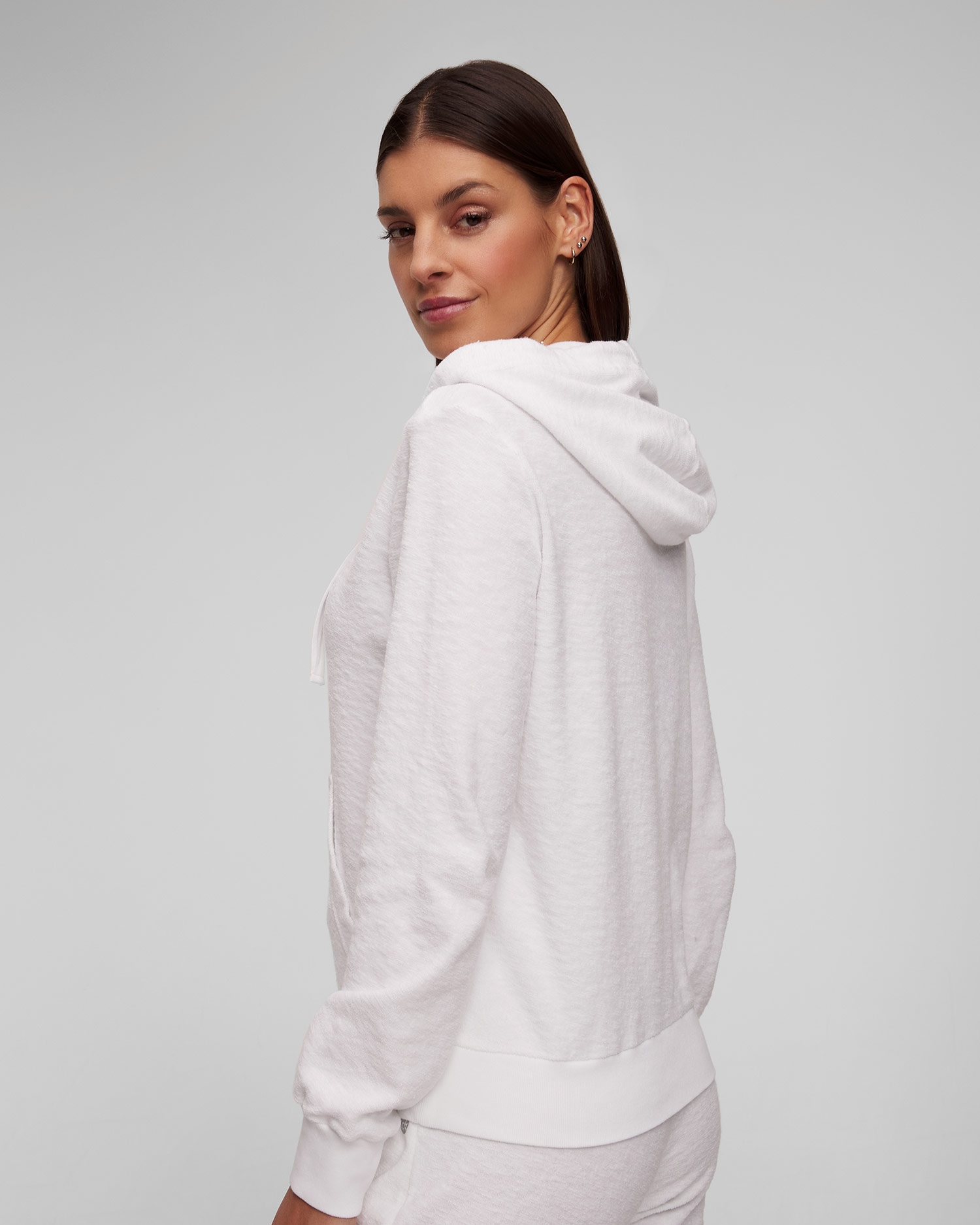 Bílá dámská mikina s kapucí Deha
