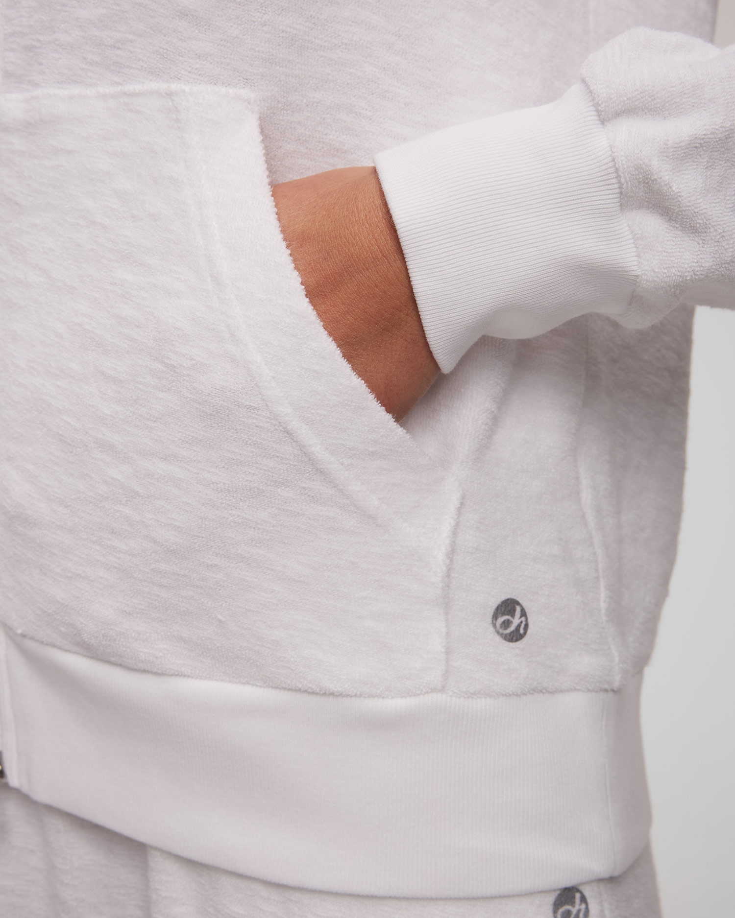 Bílá dámská mikina s kapucí Deha