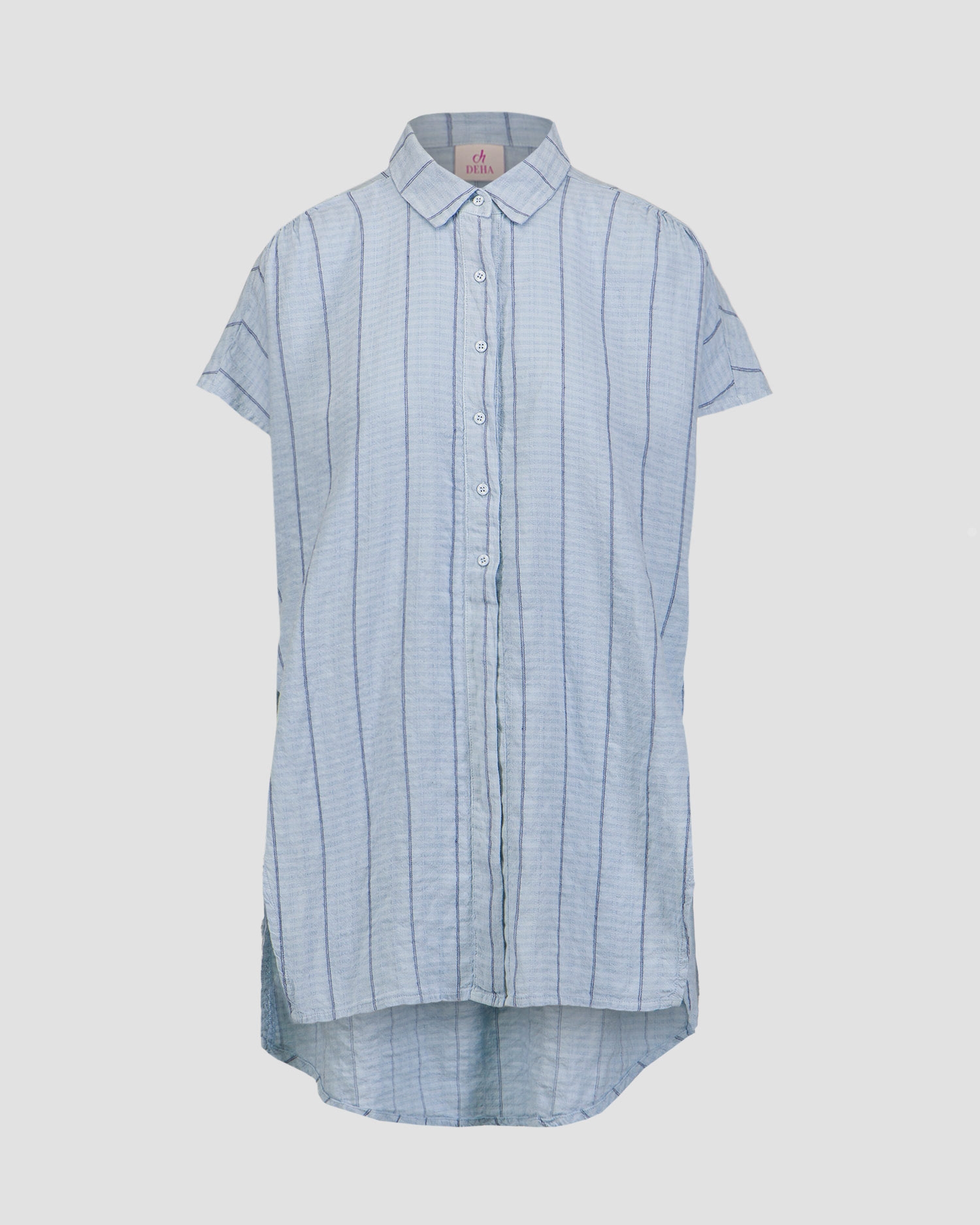 Modrá lněná dámská košile Deha