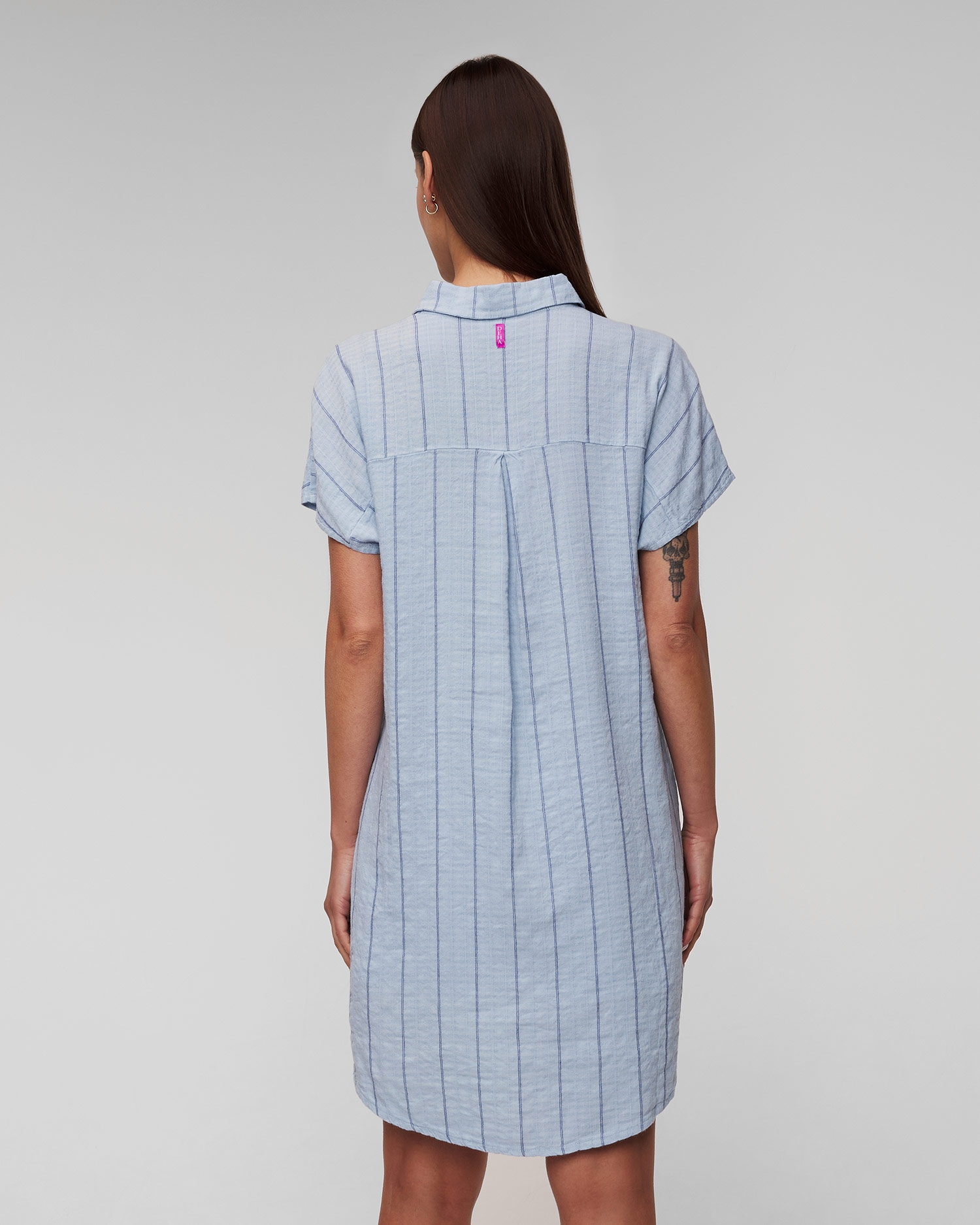 Modrá lněná dámská košile Deha