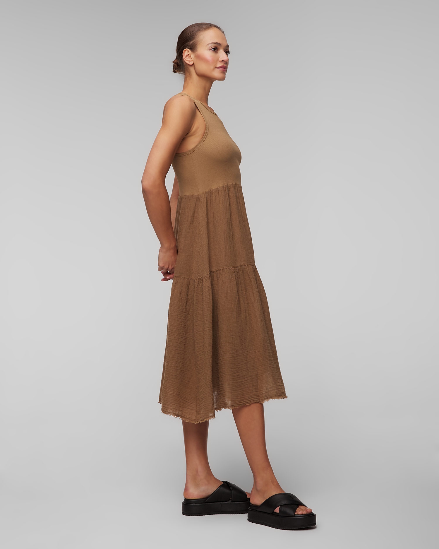 Hnědé dámské letní šaty Deha