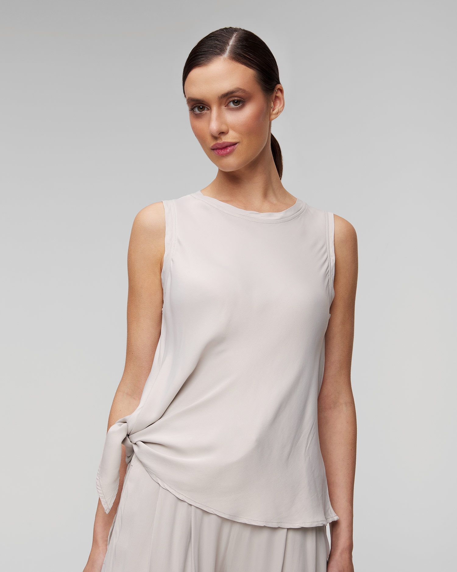 Dámský šedý viskózový top Deha