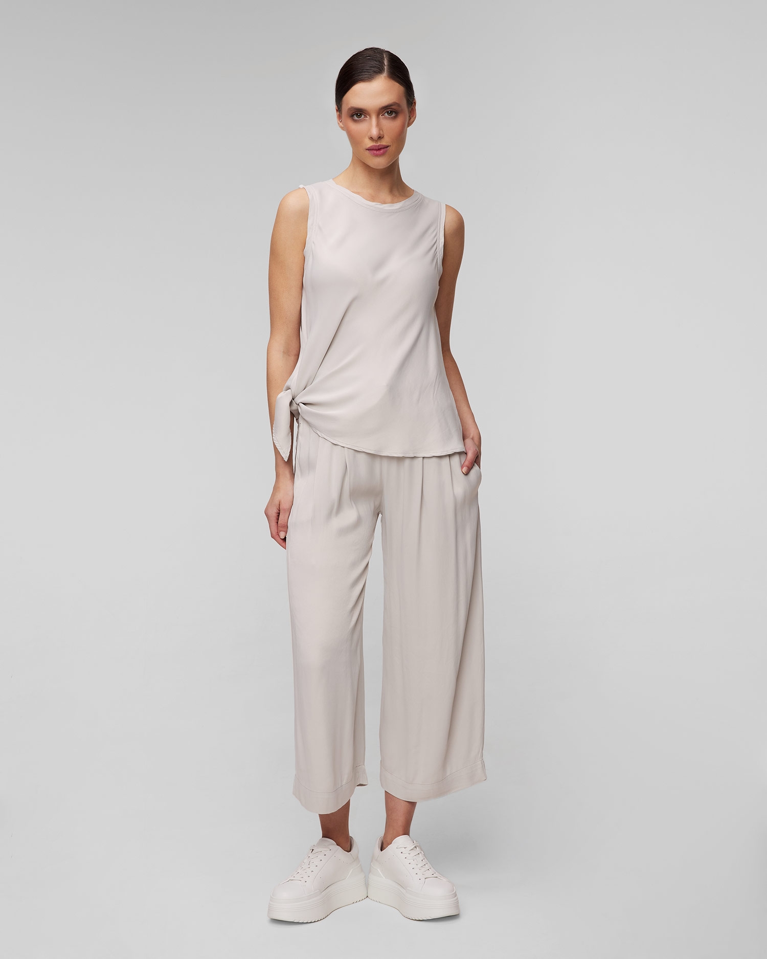 Dámský šedý viskózový top Deha