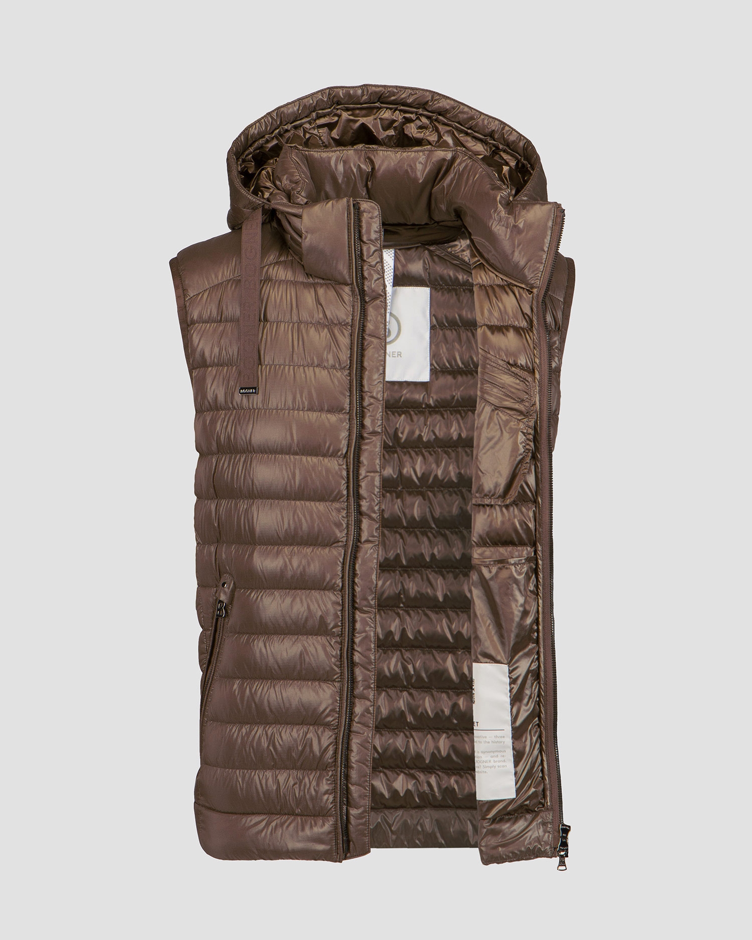 Hnědá prošívaná pánská vesta BOGNER Lonne-D1
