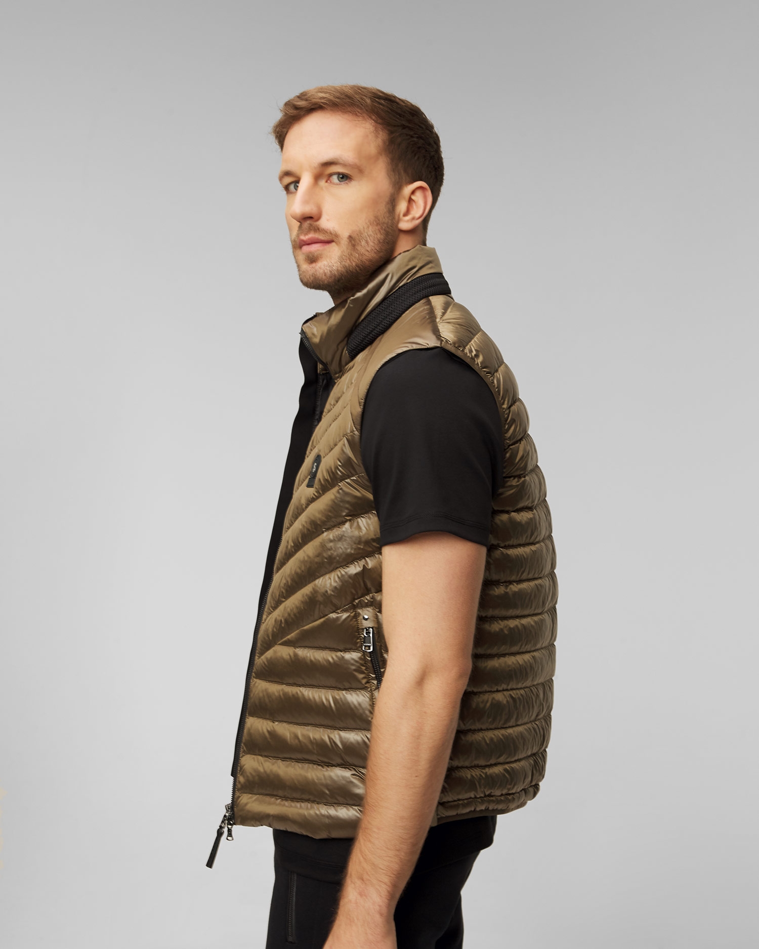 Hnědá pánská prošívaná vesta BOGNER Lasse-D2