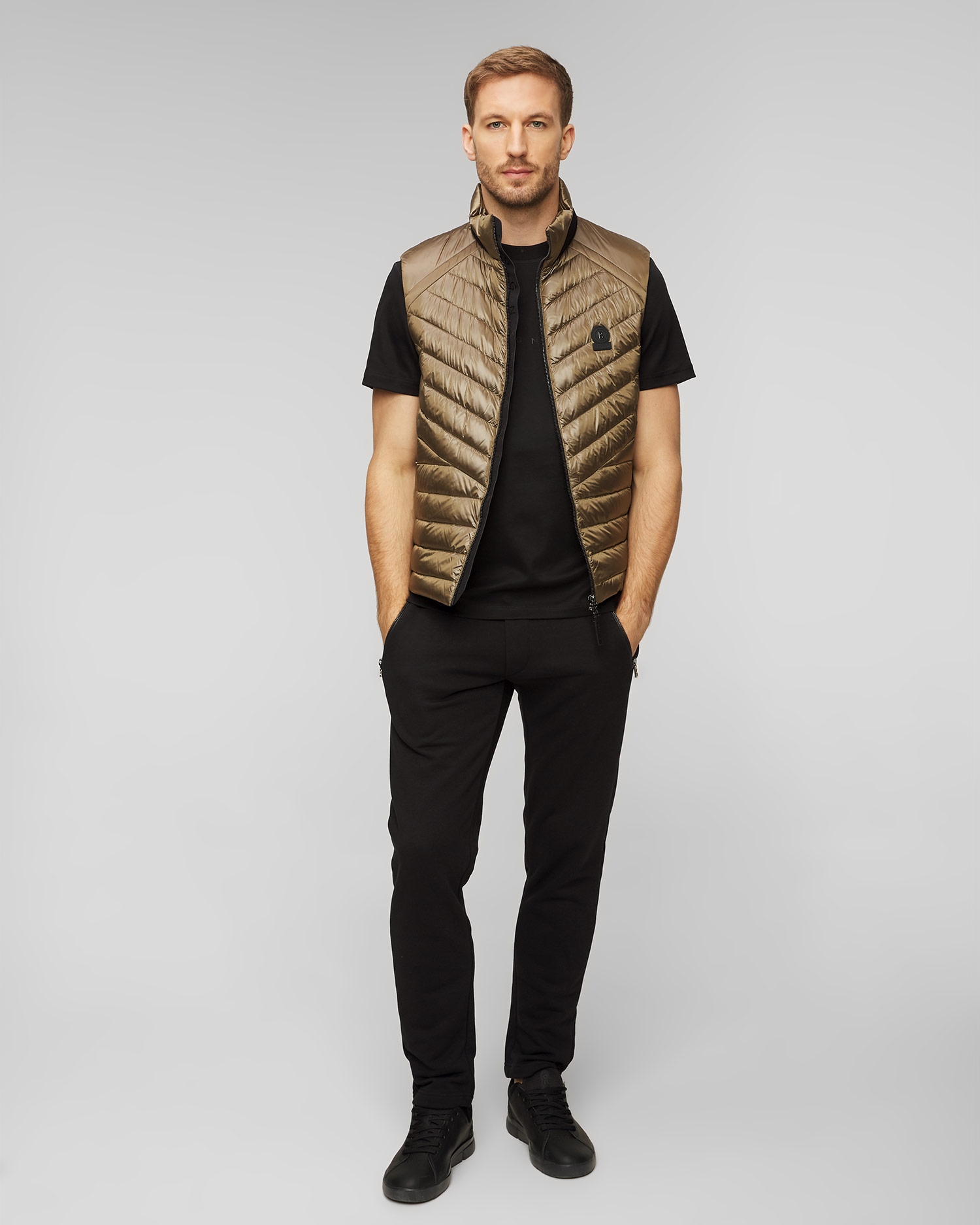 Hnědá pánská prošívaná vesta BOGNER Lasse-D2