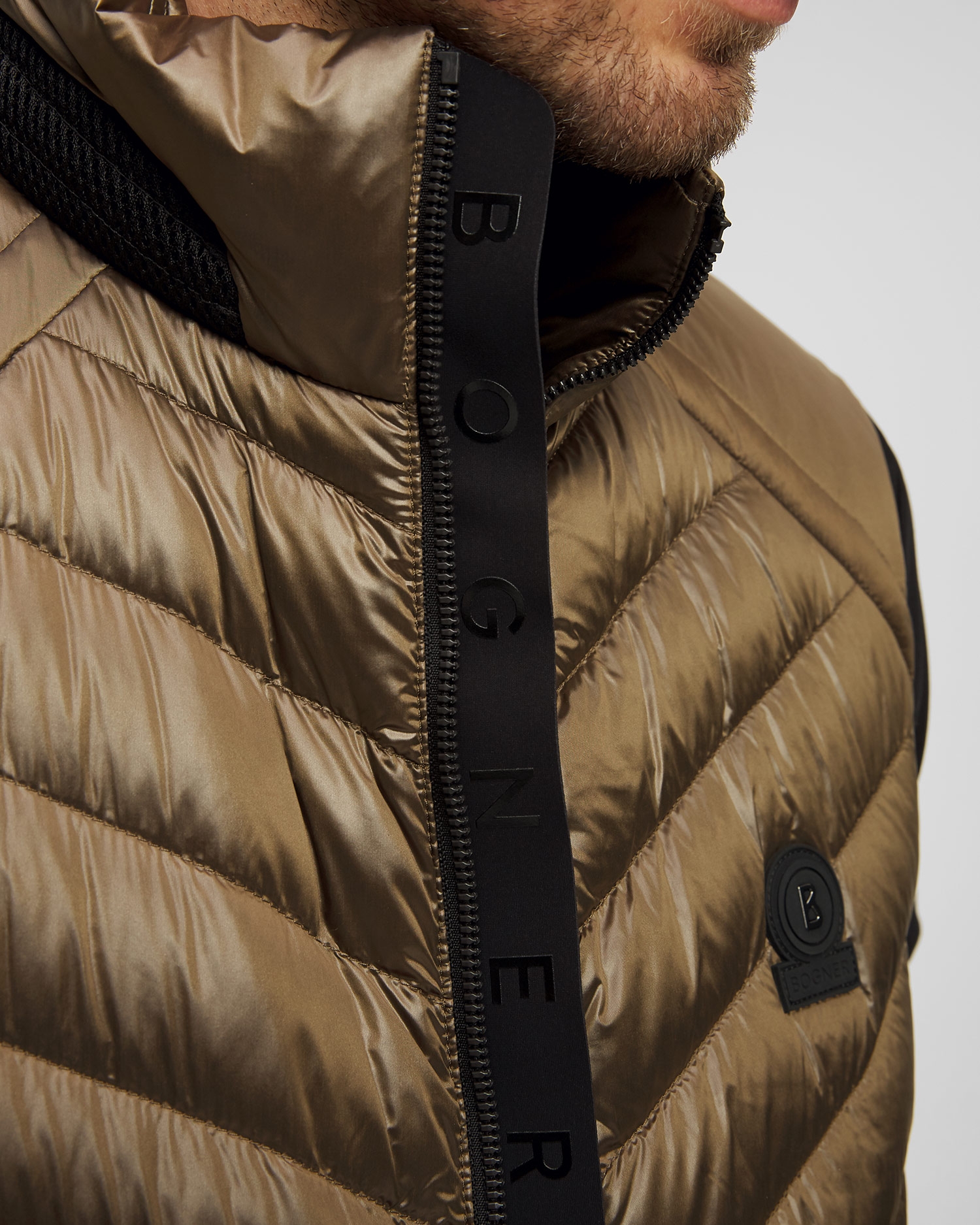 Hnědá pánská prošívaná vesta BOGNER Lasse-D2