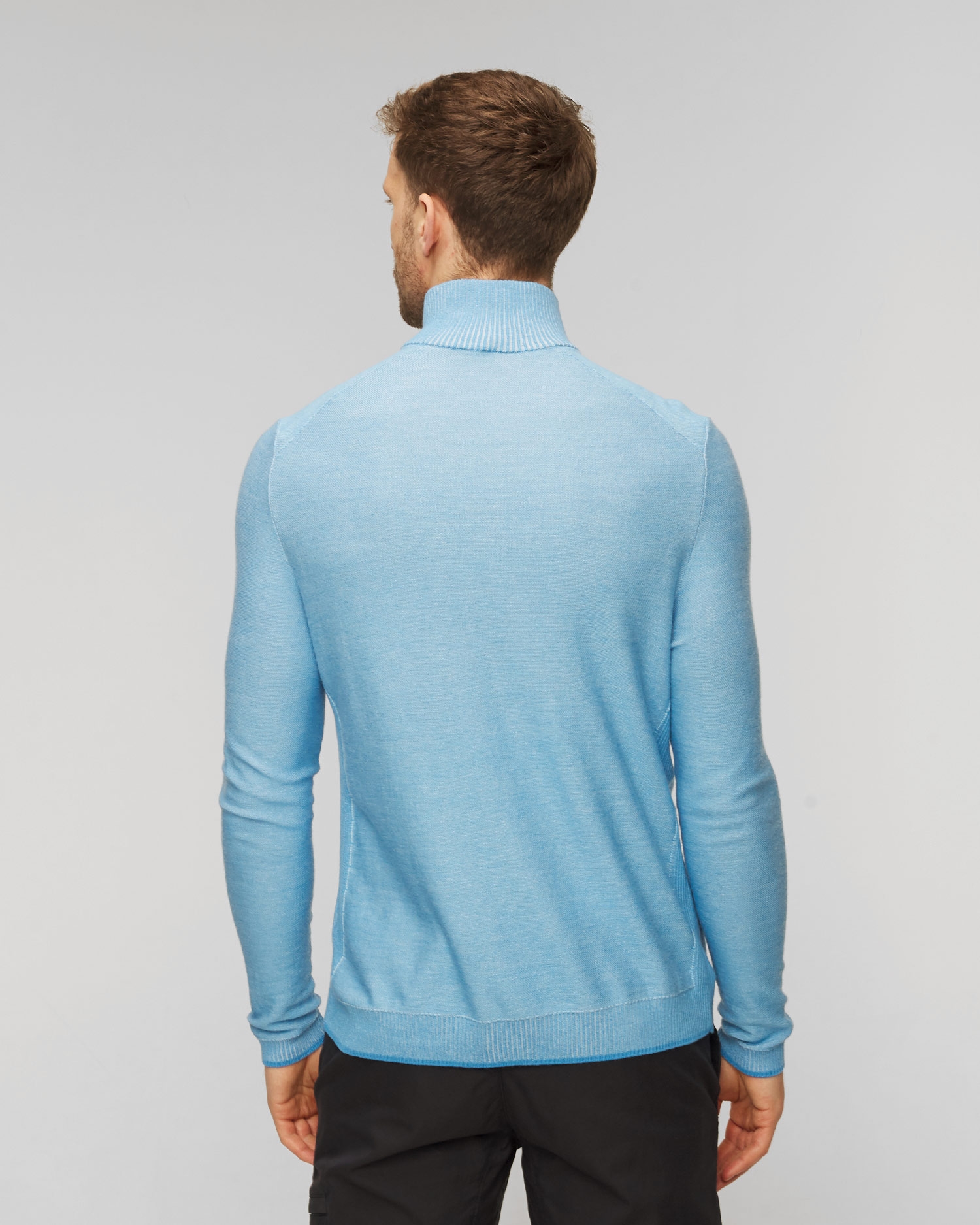 Modrý pánský vlněný svetr BOGNER Lias-1