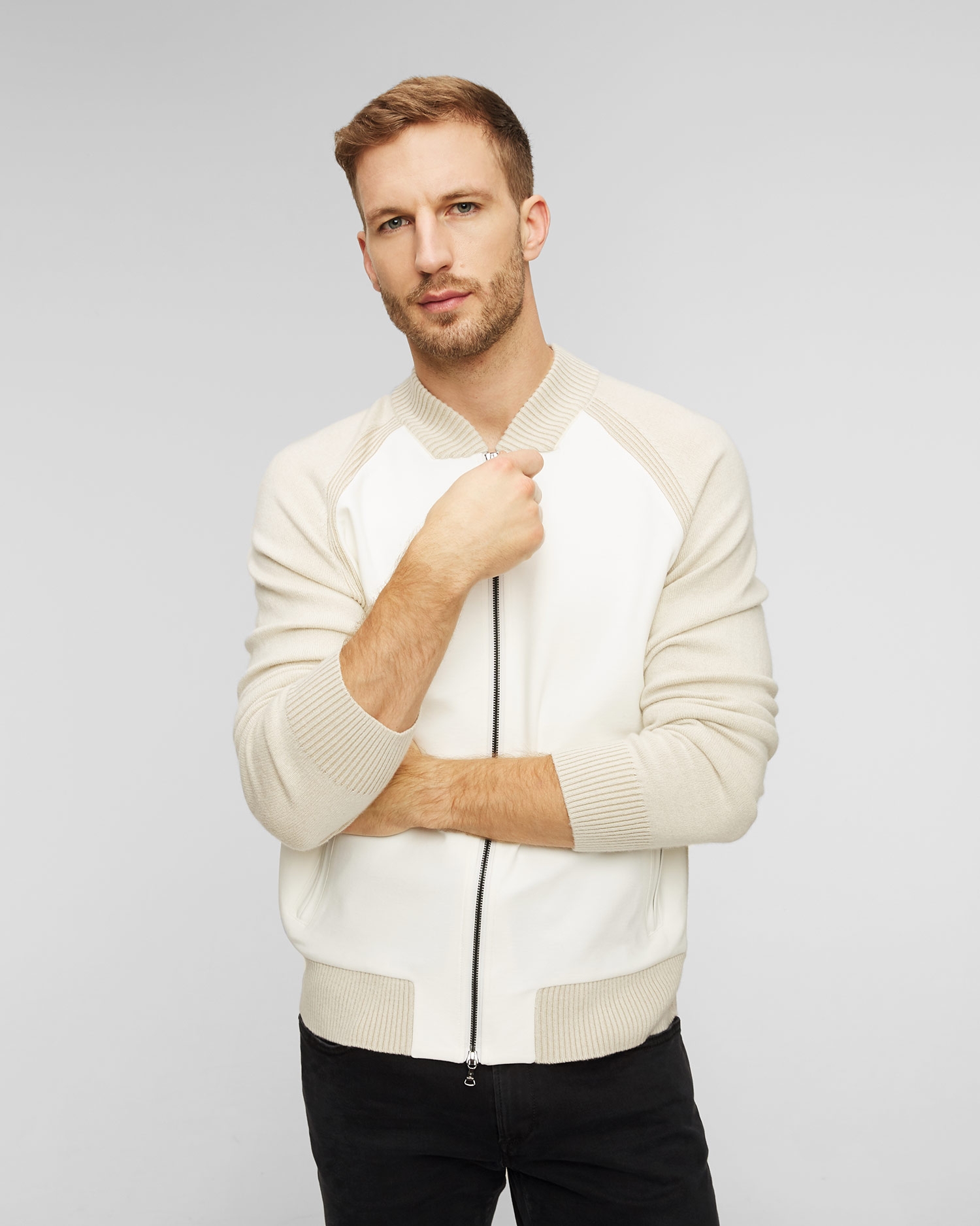 Pánský kašmírový svetr na zip BOGNER Dinoux