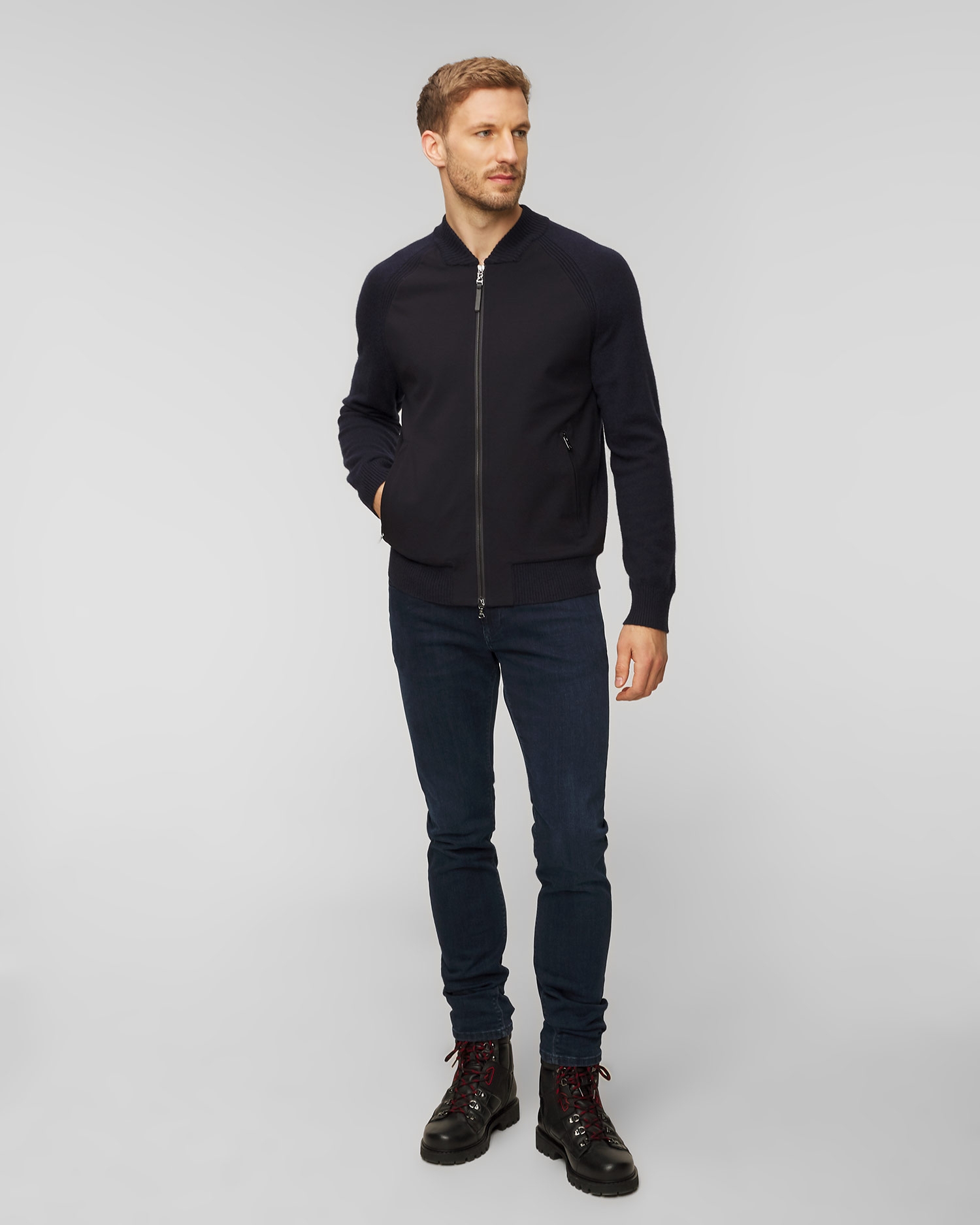 Pánský vlněný kašmírový kardigan BOGNER Dinoux