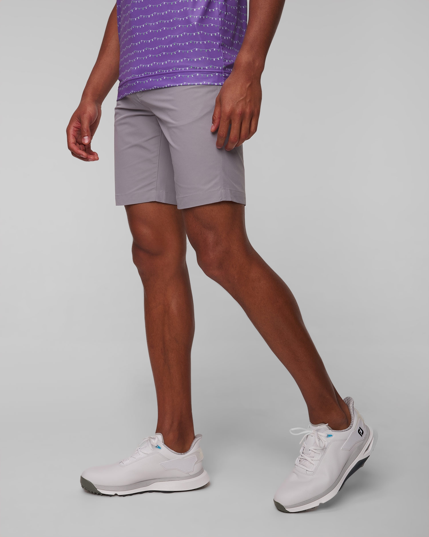 Světle šedé pánské kraťasy FootJoy Eu FJ Par Golf Short