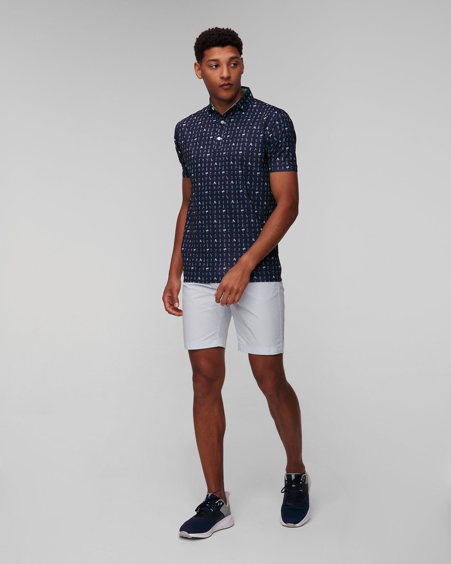 Tmavě modrá pánská polokošile FootJoy Eu The 19th Hole