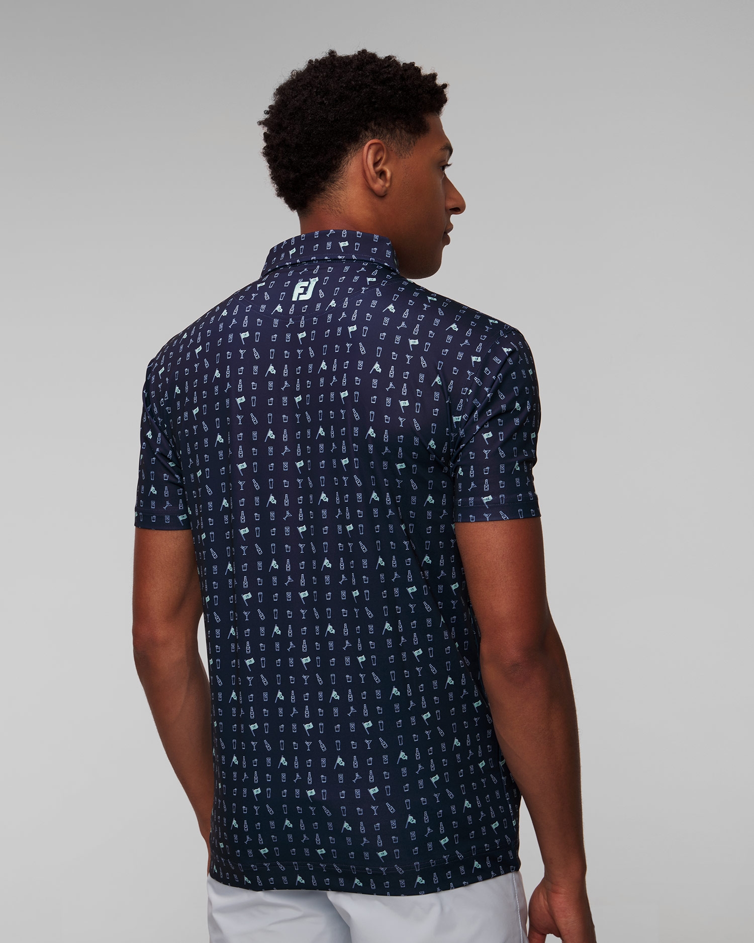 Tmavě modrá pánská polokošile FootJoy Eu The 19th Hole