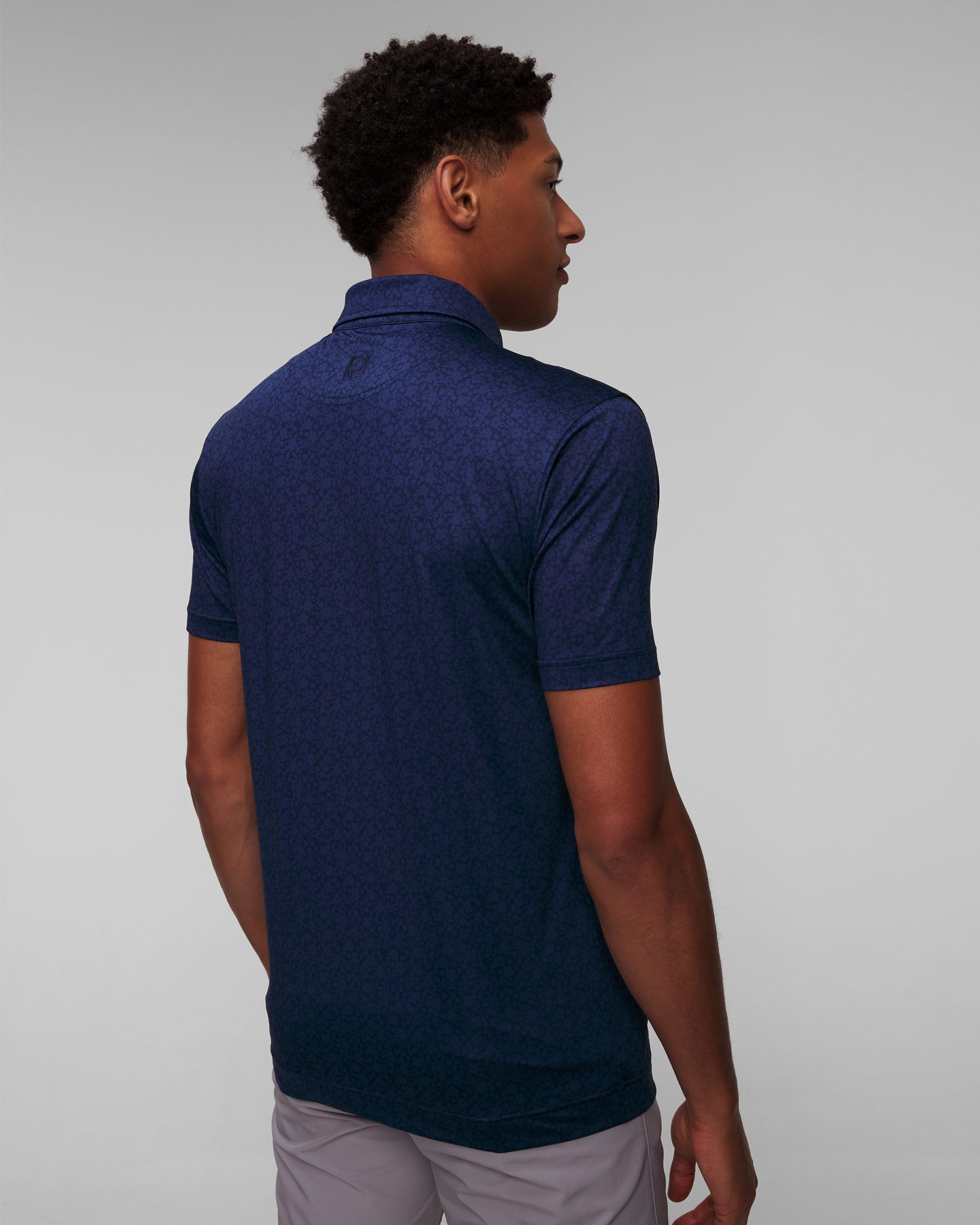 Tmavě modrá pánská polokošile FootJoy Eu Painted Floral