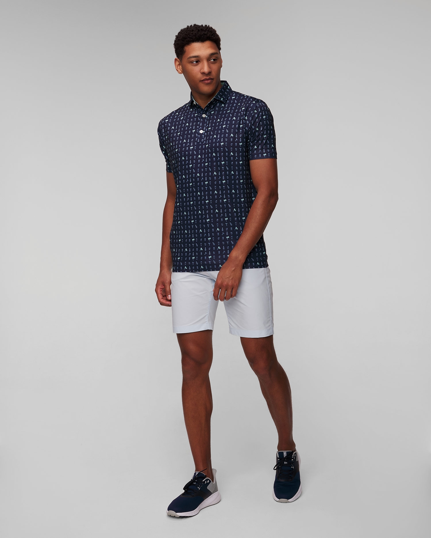 Pánské světle modré kraťasy FootJoy Eu FJ Par Golf Short