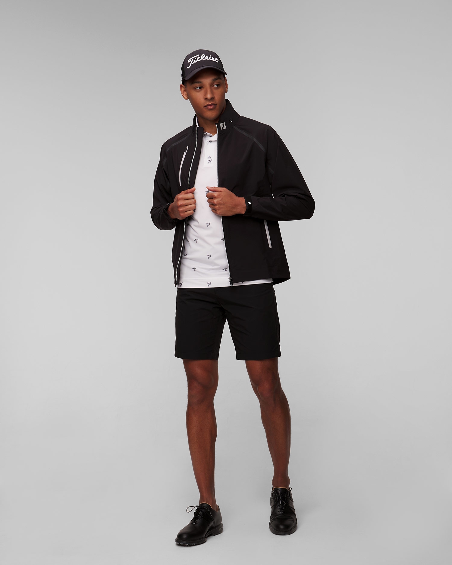 Pánská černá golfová bunda FootJoy Eu HydroTour