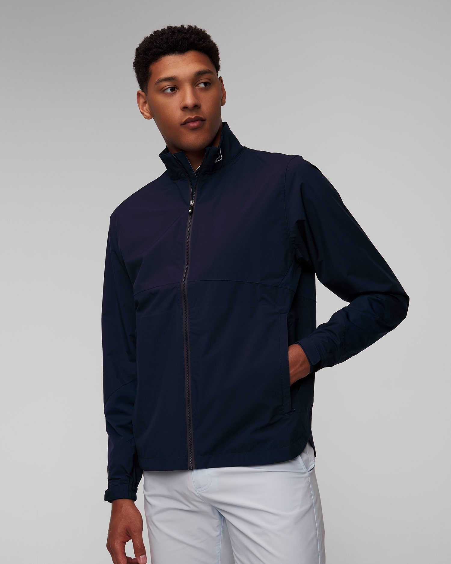 Tmavě modrá pánská nepromokavá bunda FootJoy Eu HydroLite X