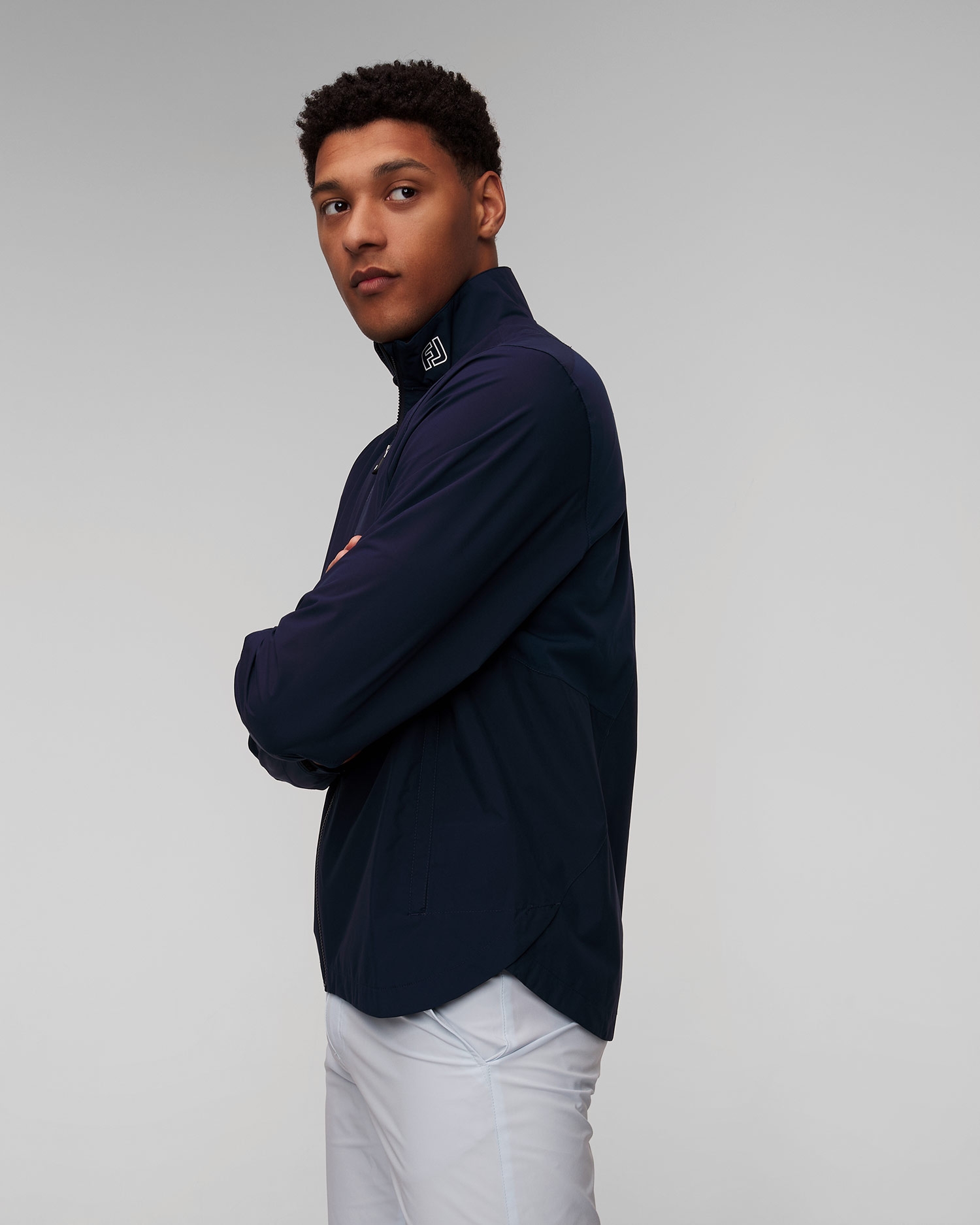 Tmavě modrá pánská nepromokavá bunda FootJoy Eu HydroLite X