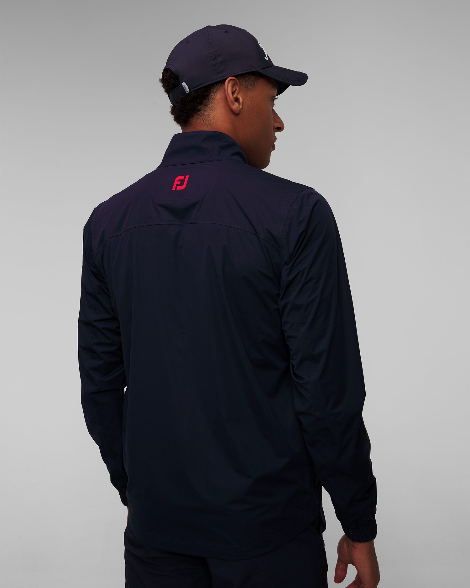 Pánská tmavě modrá nepromokavá bunda FootJoy Eu HydroKnit
