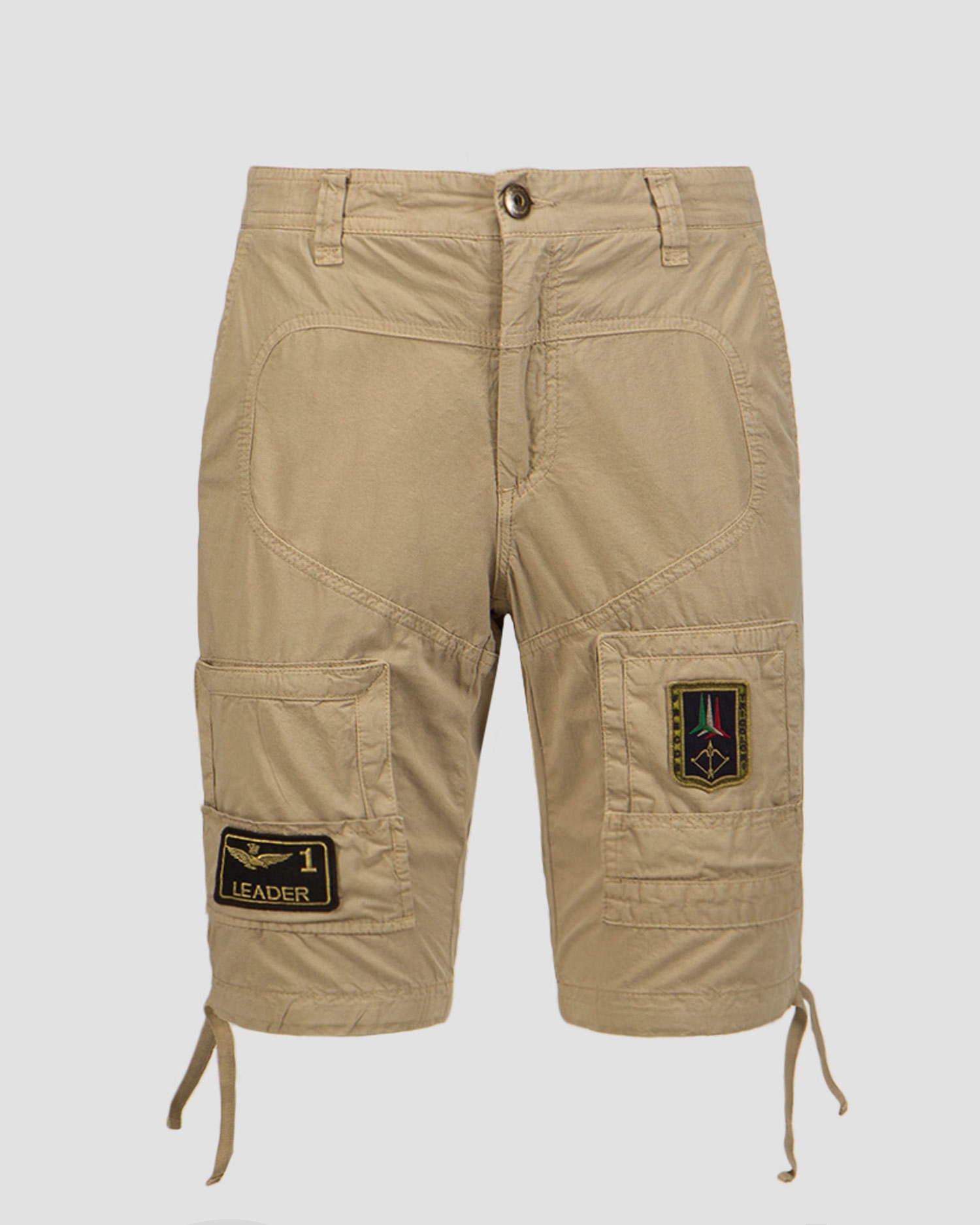 Béžové pánské kapsáčové kraťasy Aeronautica Militare