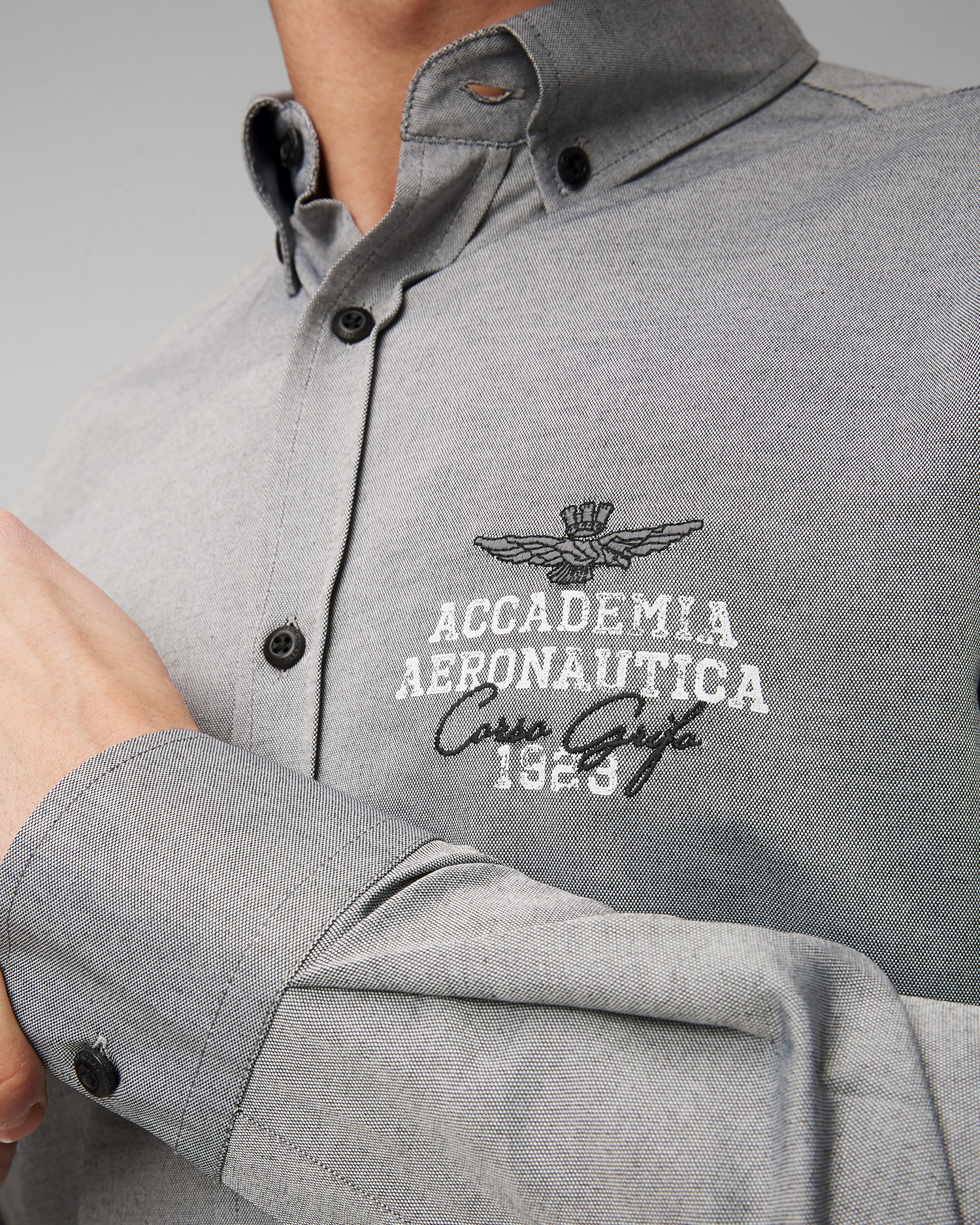 Šedá pánská košile Aeronautica Militare