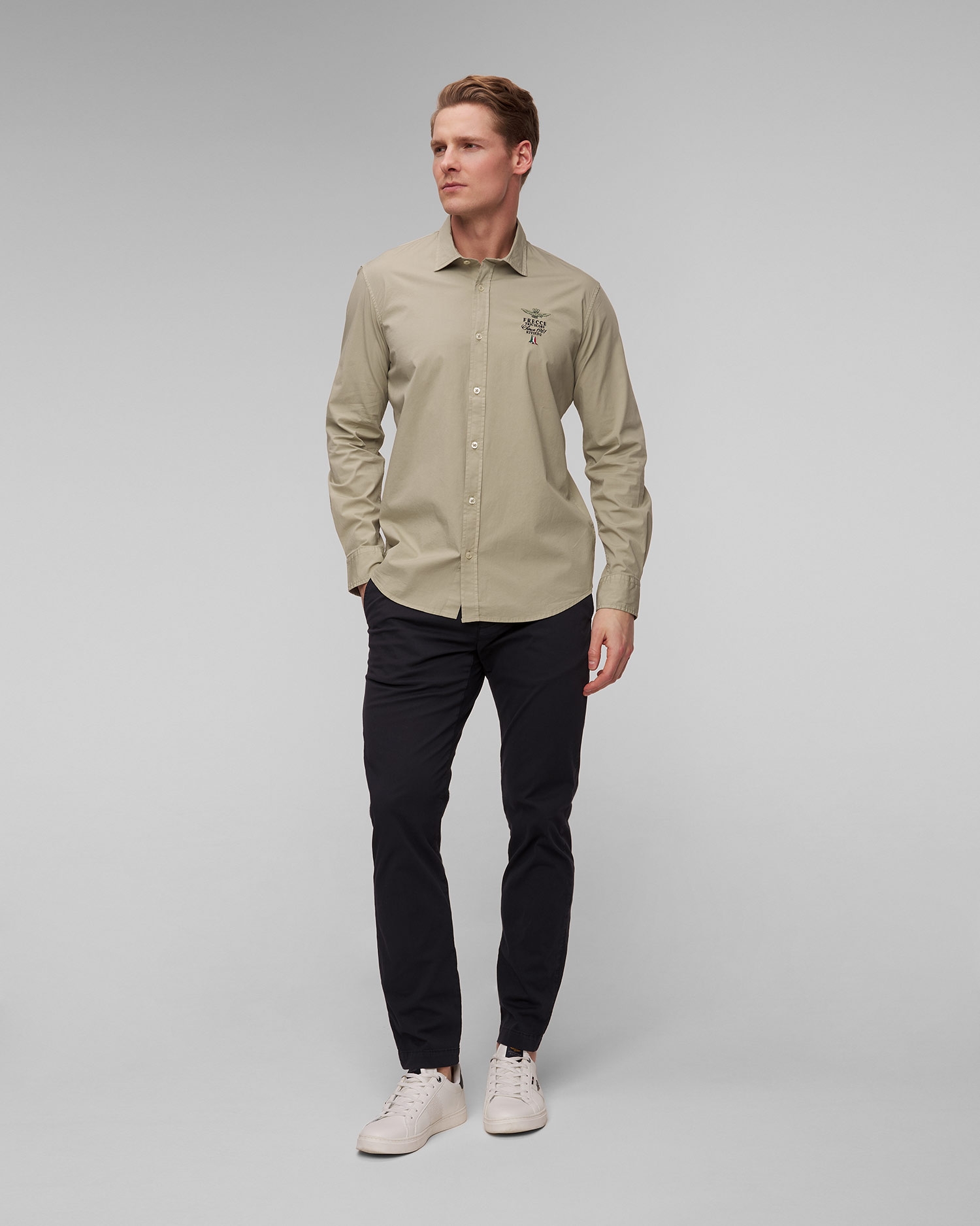 Zelená pánská košile Aeronautica Militare