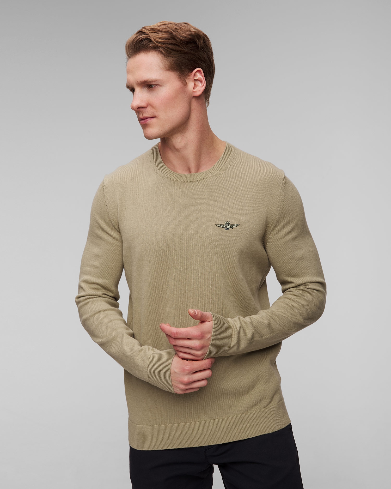 Zelený pánský svetr Aeronautica Militare