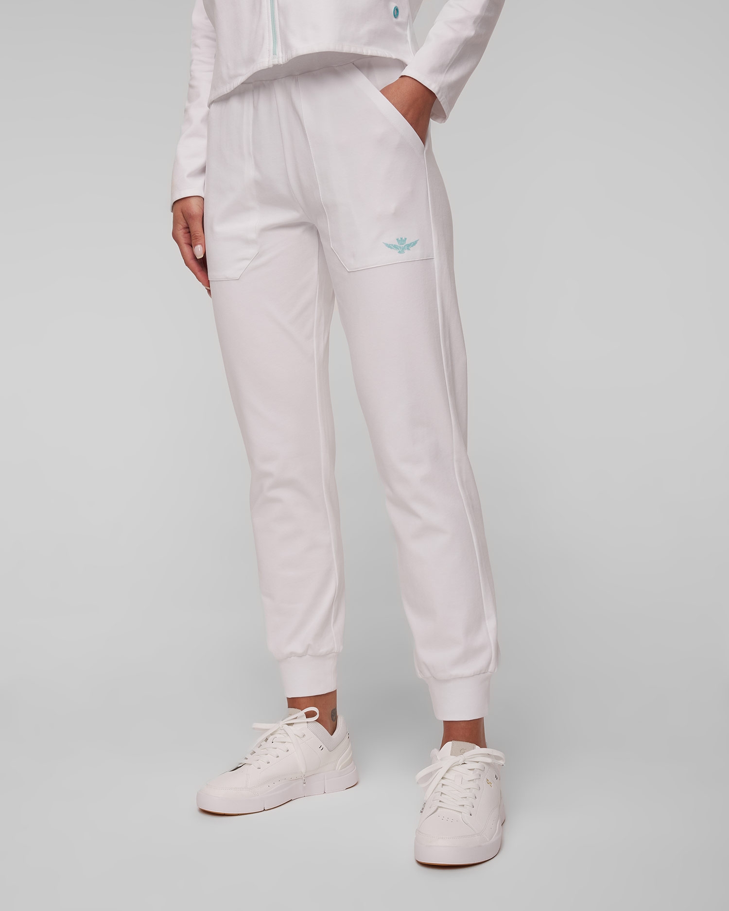 Bílé dámské tepláky Aeronautica Militare