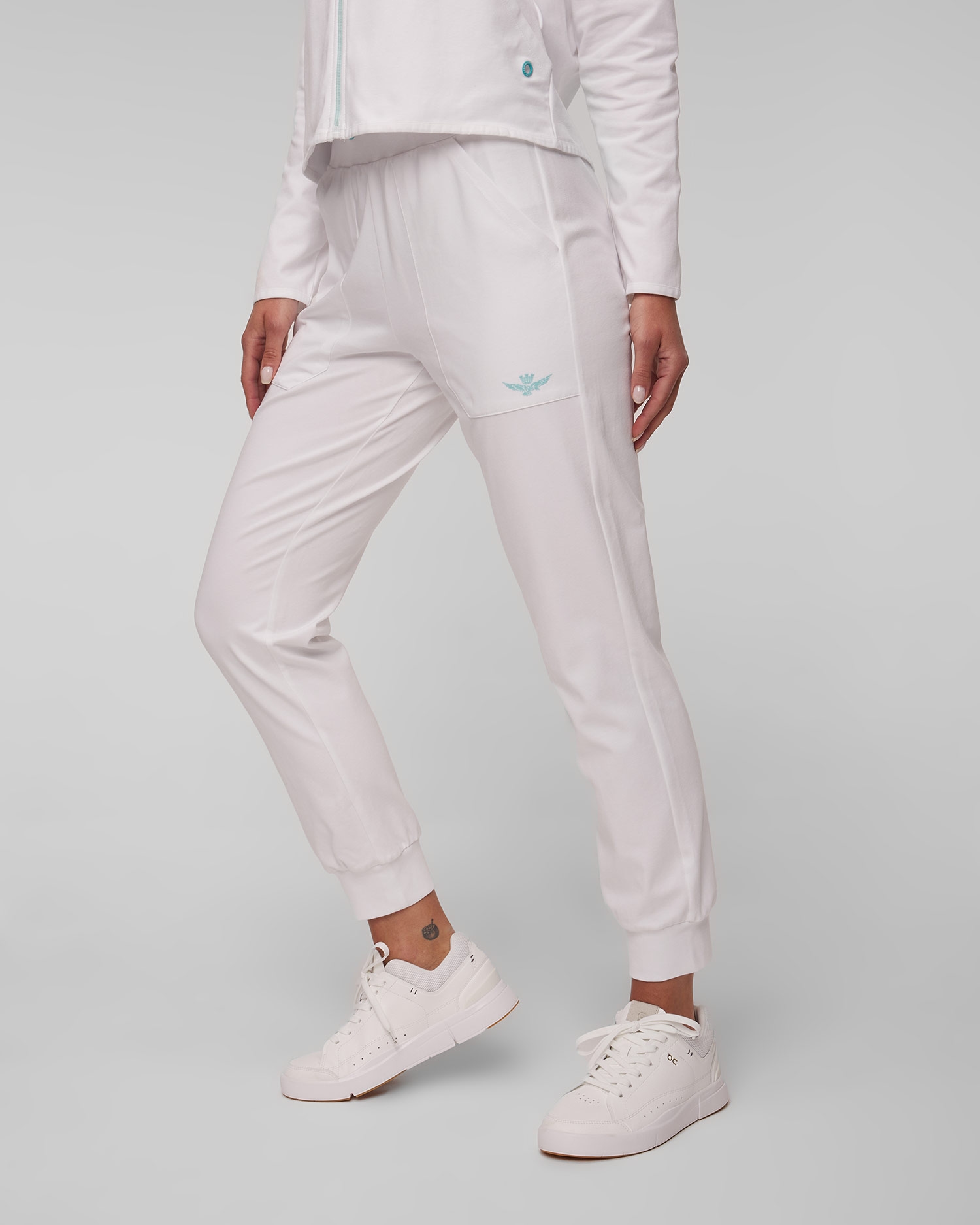 Bílé dámské tepláky Aeronautica Militare