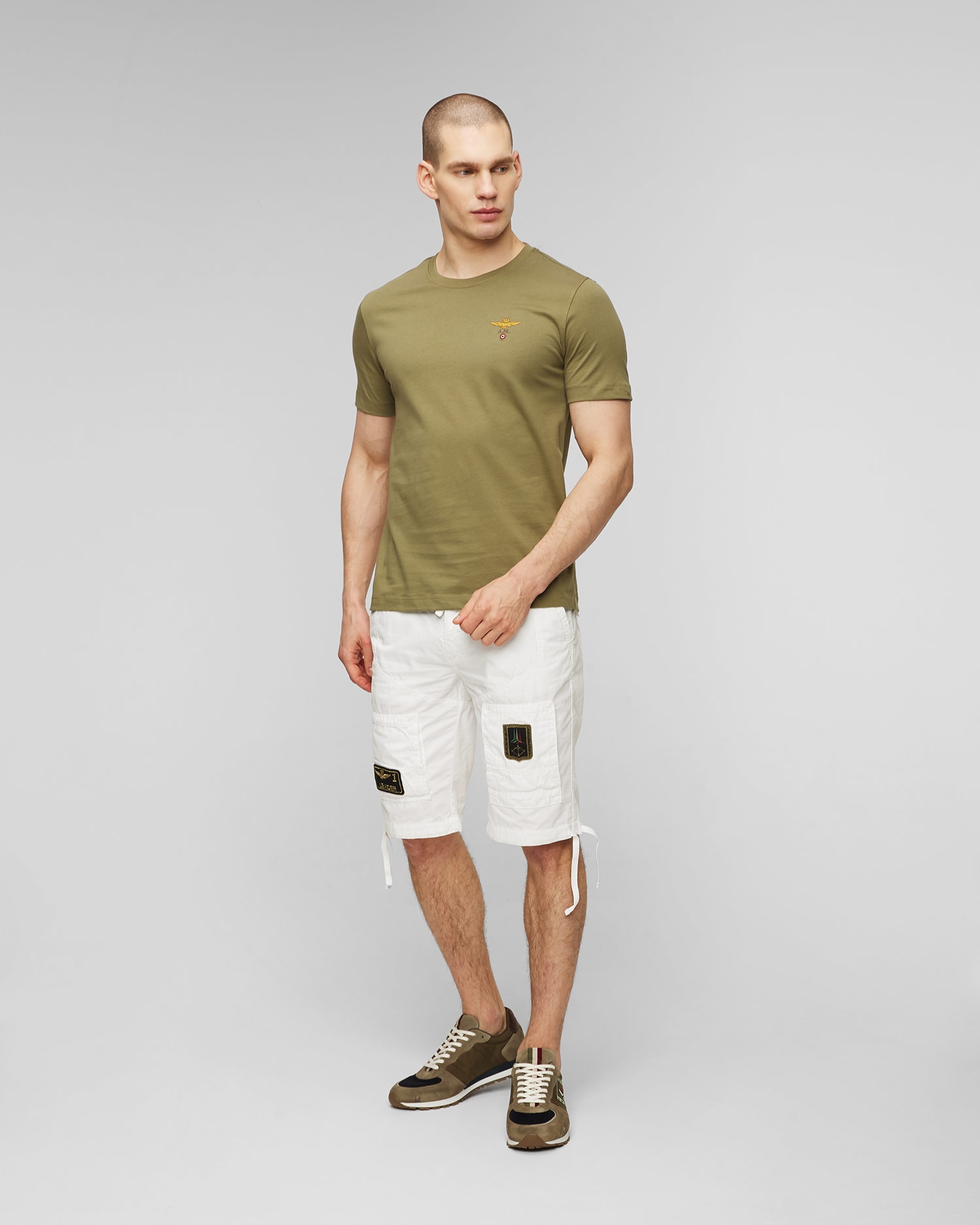 Zelené pánské kožené boty Aeronautica Militare