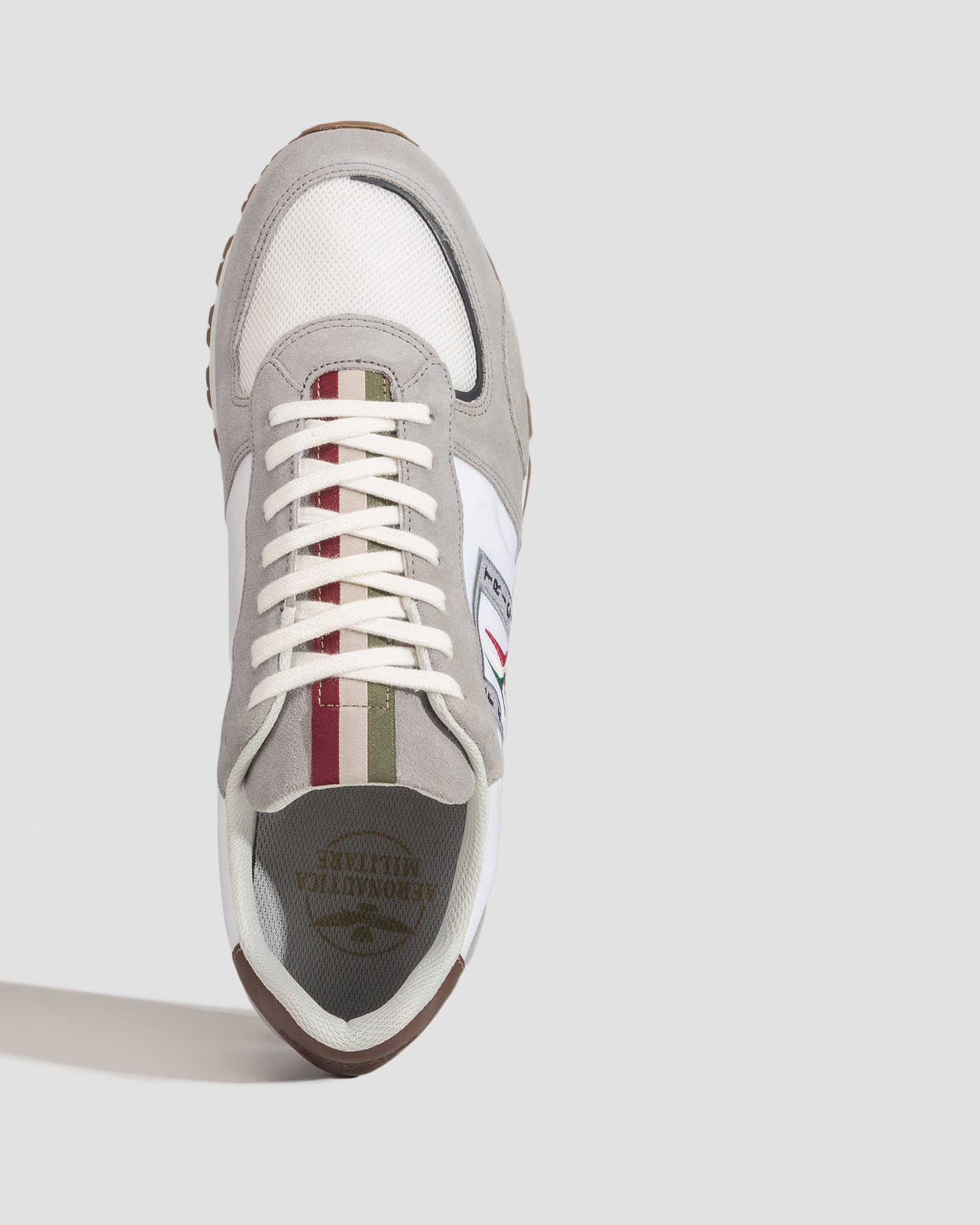 Bílé kožené pánské boty Aeronautica Militare