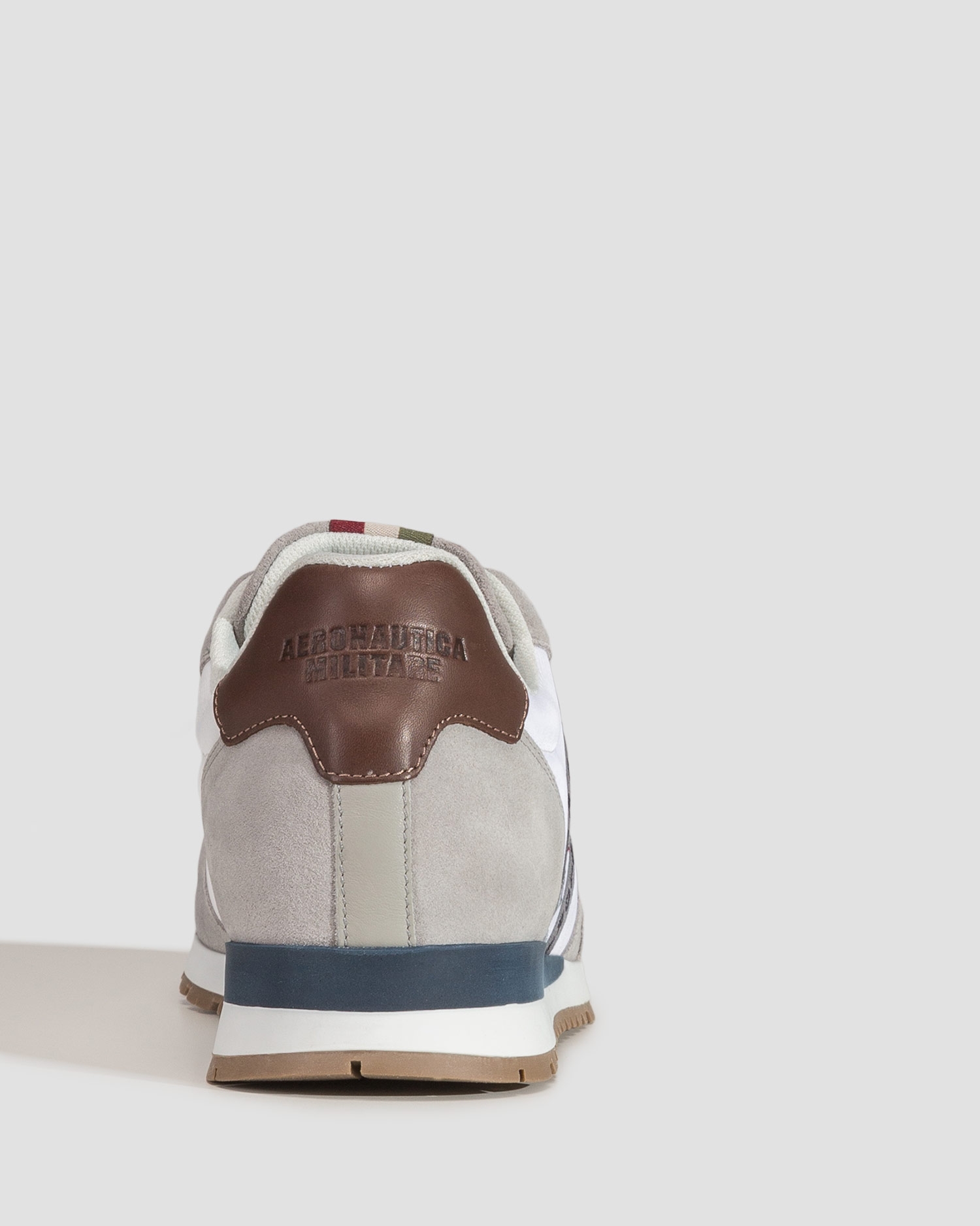 Bílé kožené pánské boty Aeronautica Militare