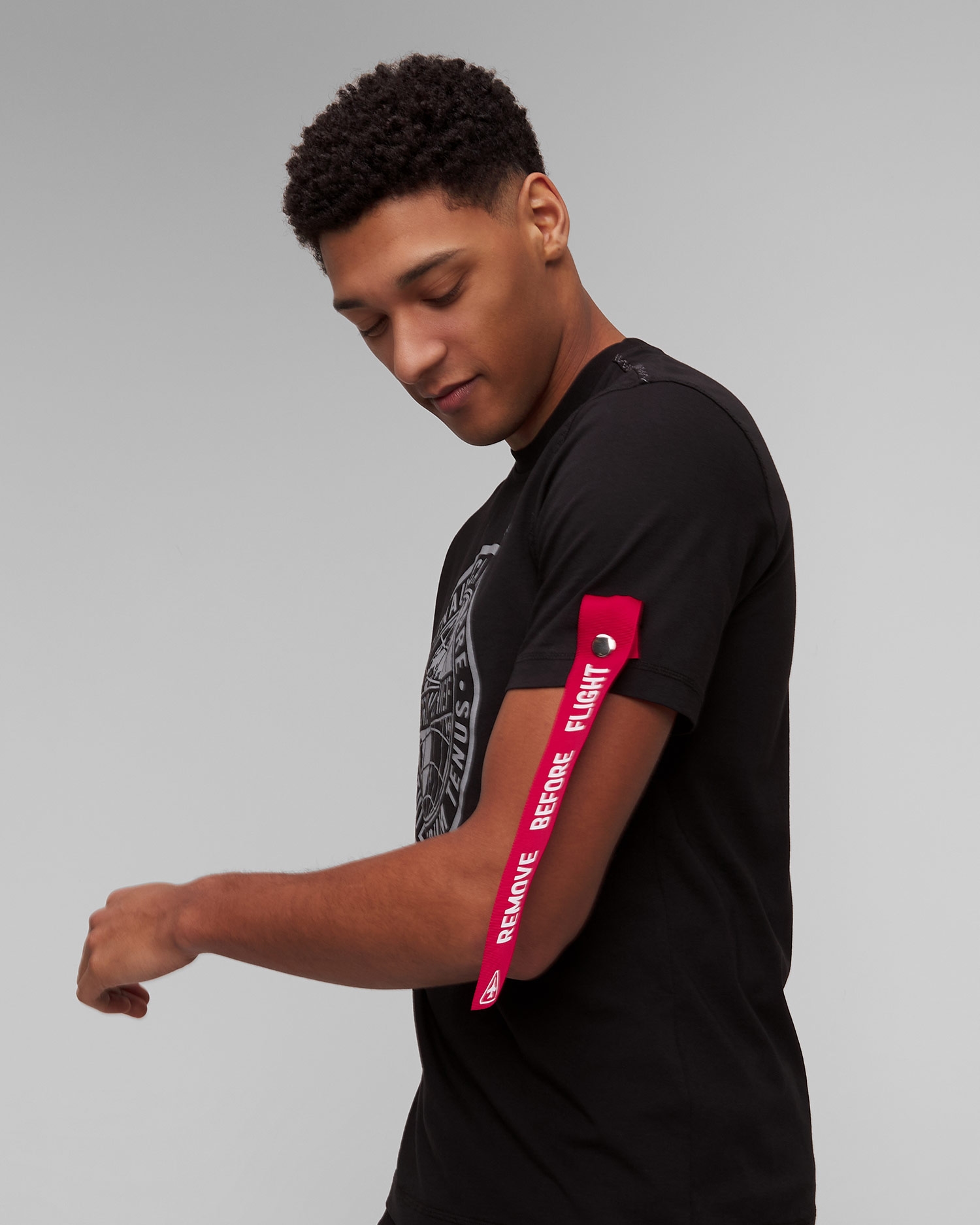 Černé pánské tričko Aeronautica Militare