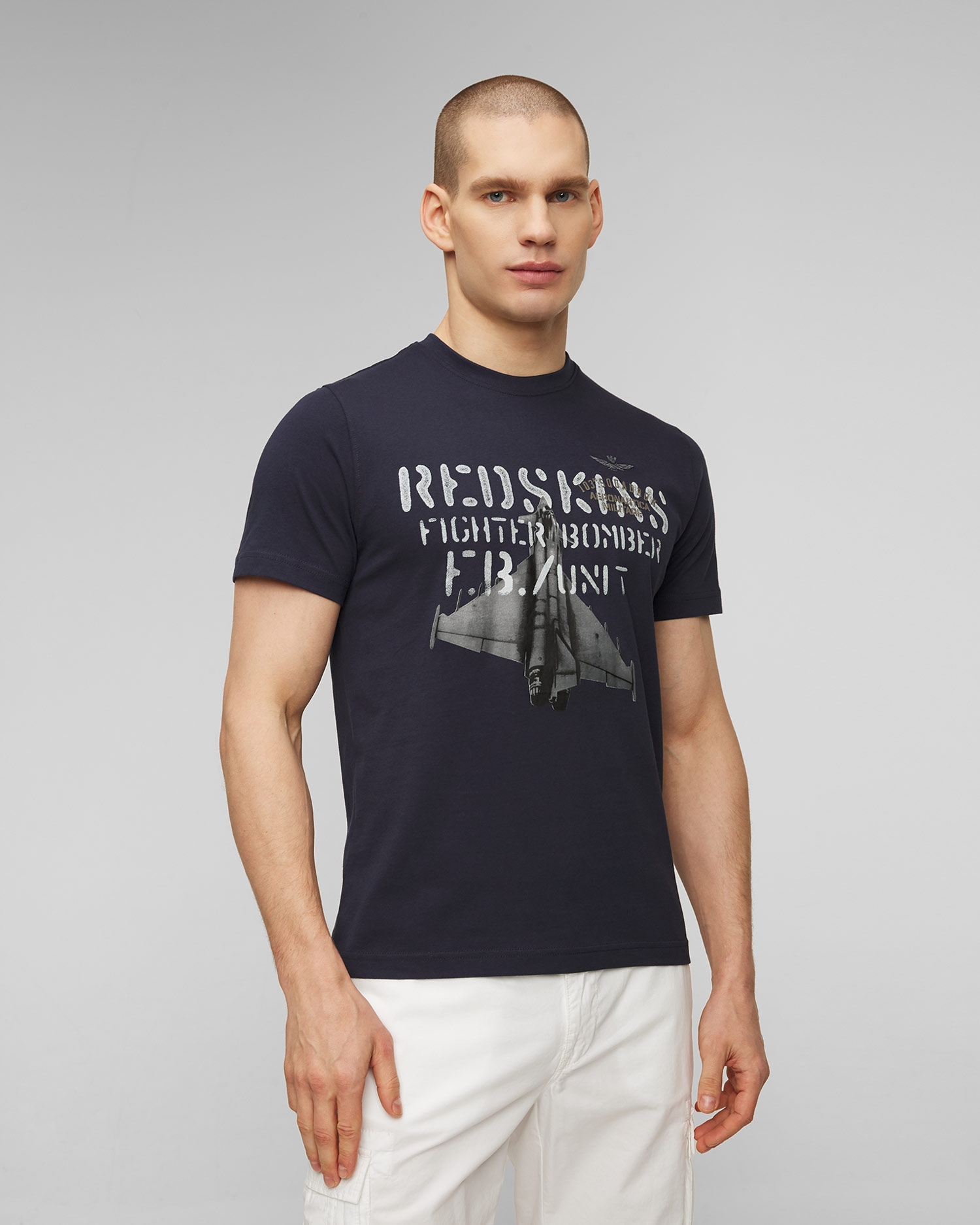 Tmavě modré pánské tričko Aeronautica Militare