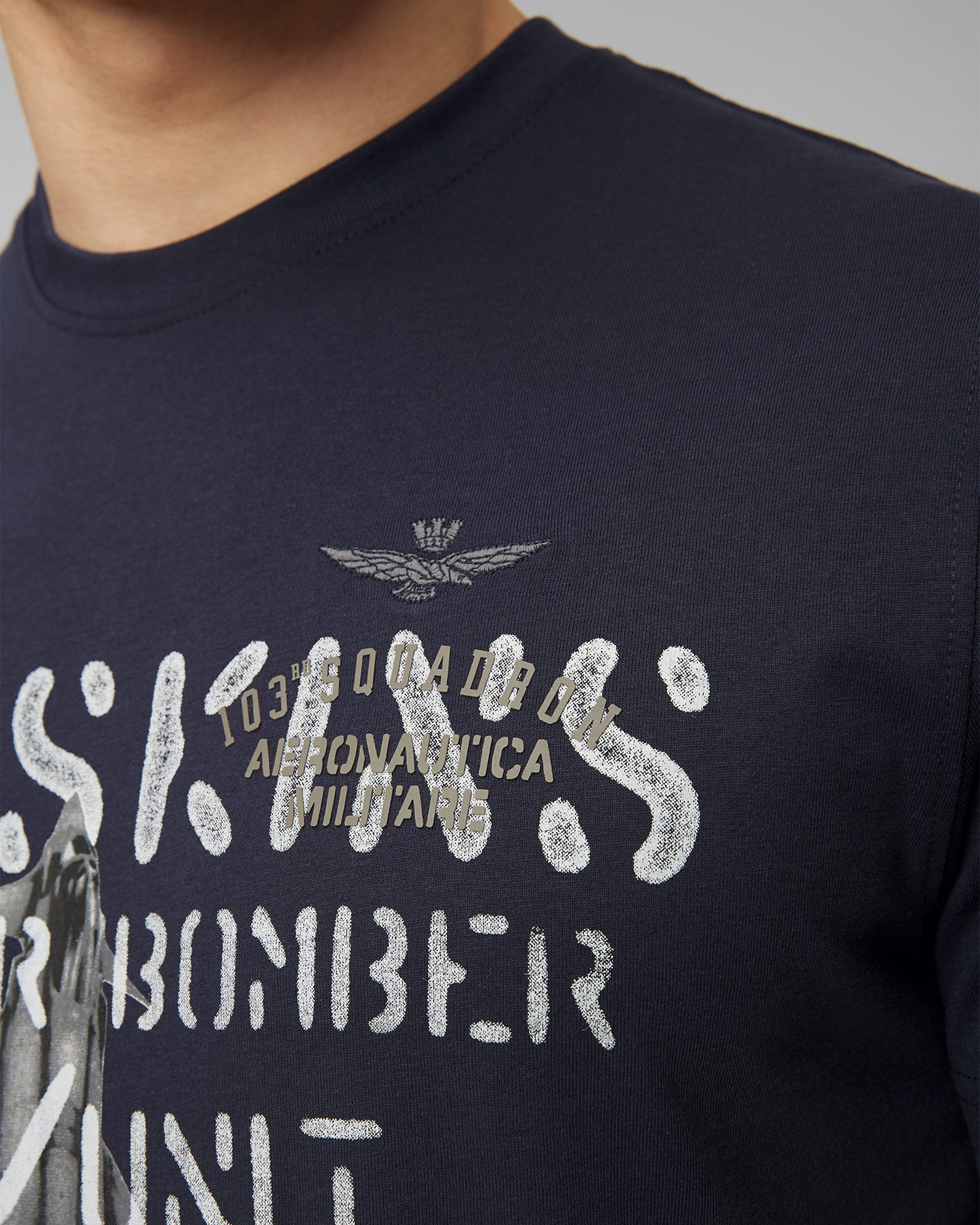 Tmavě modré pánské tričko Aeronautica Militare