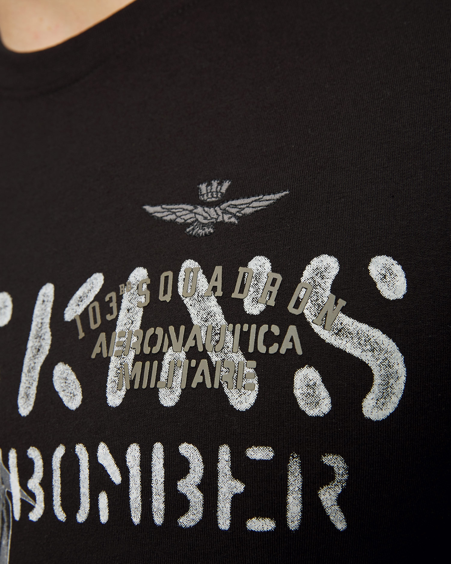 Černé pánské tričko Aeronautica Militare