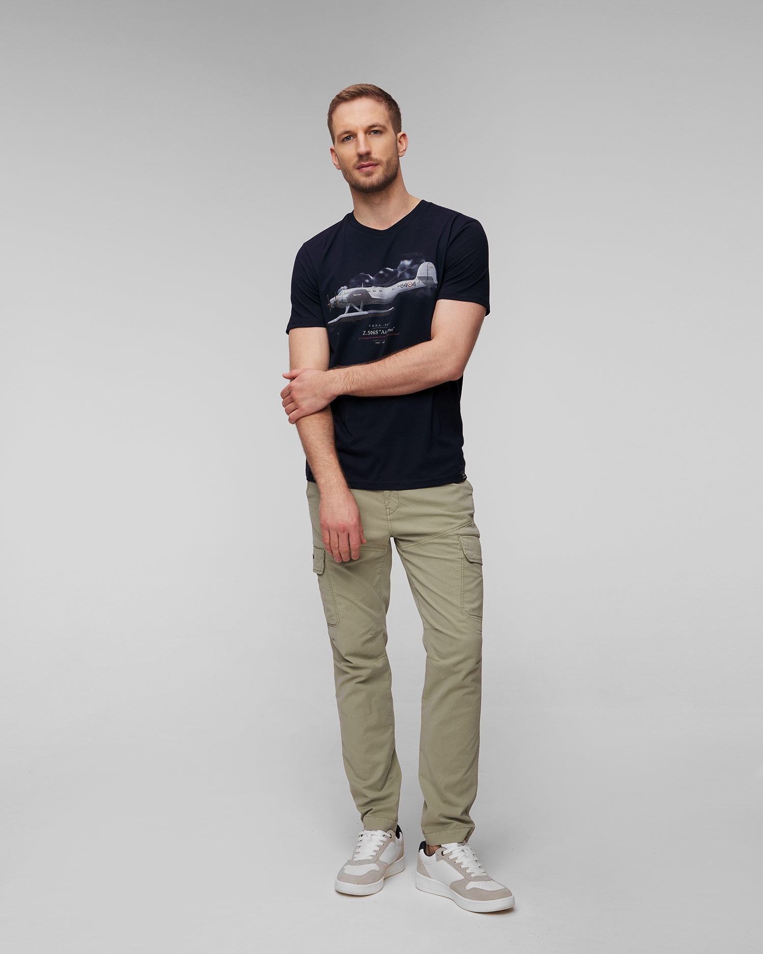 Tmavě modré pánské tričko Aeronautica Militare