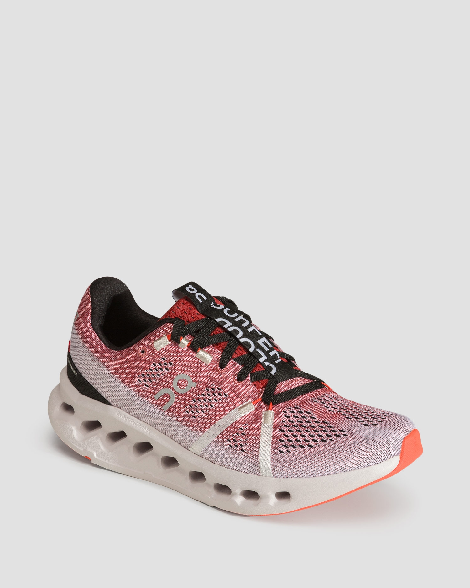 On Running Cloudsurfer 7 Damen-Laufschuhe, Farbe/Muster: Czerwony,Szary