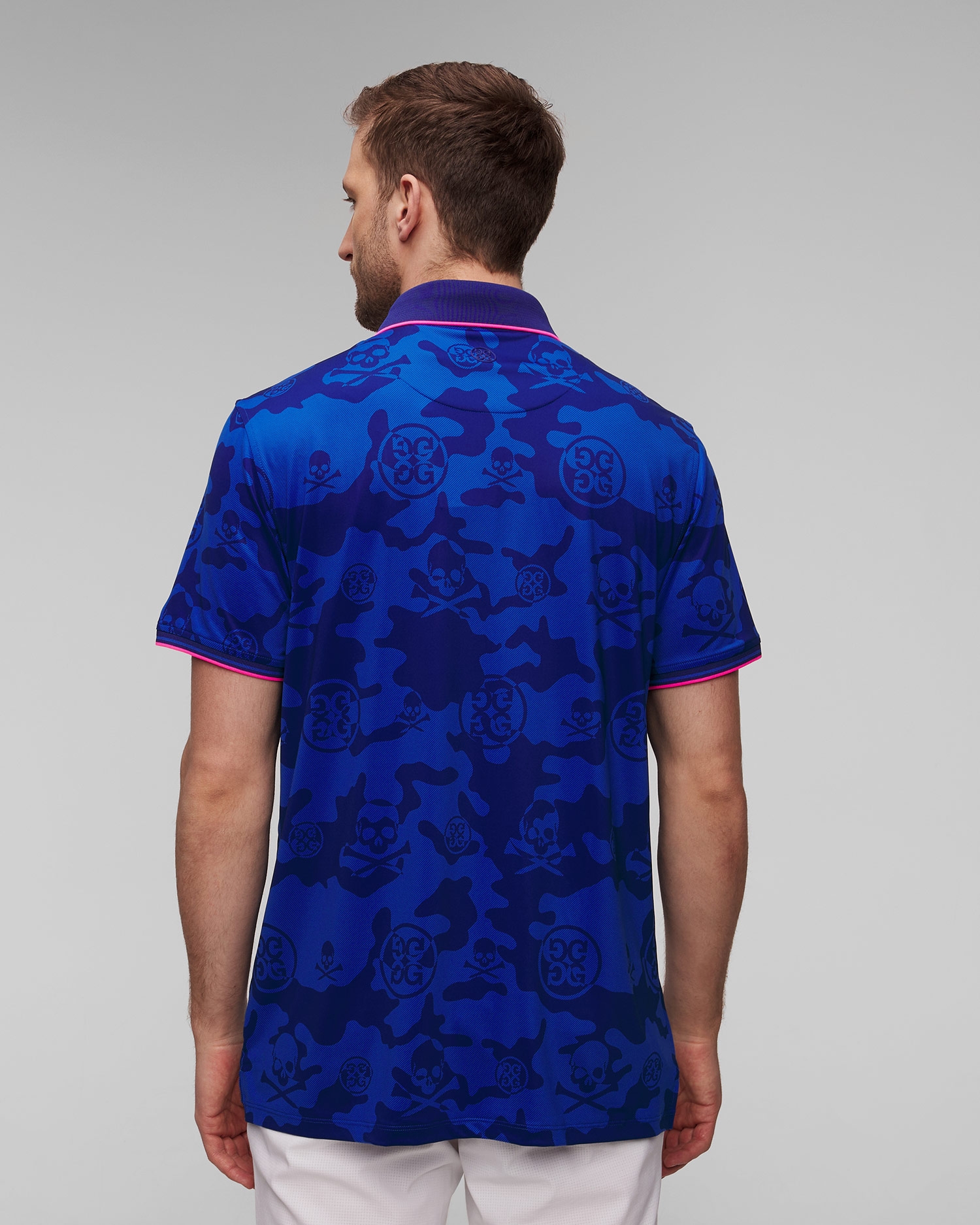 Tmavě modrá pánská polokošile G/Fore Exploded Camo Tech Jersey Polo