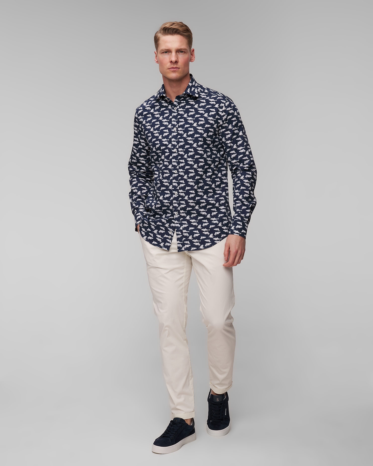 Pánské bílé kalhoty Alberto Rob-Luxury Cotton