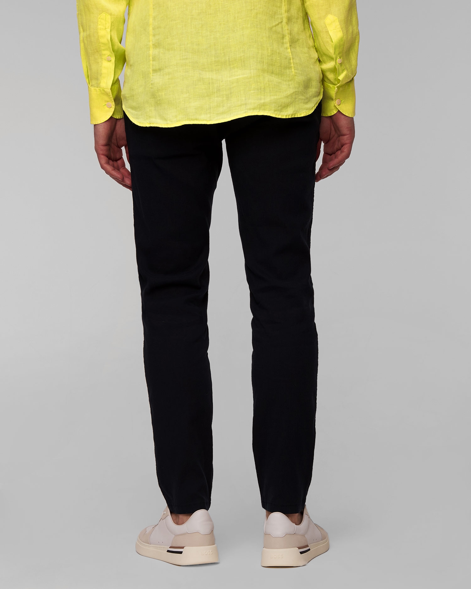 Tmavě modré pánské lněné kalhoty Alberto Rob-Tech Linen