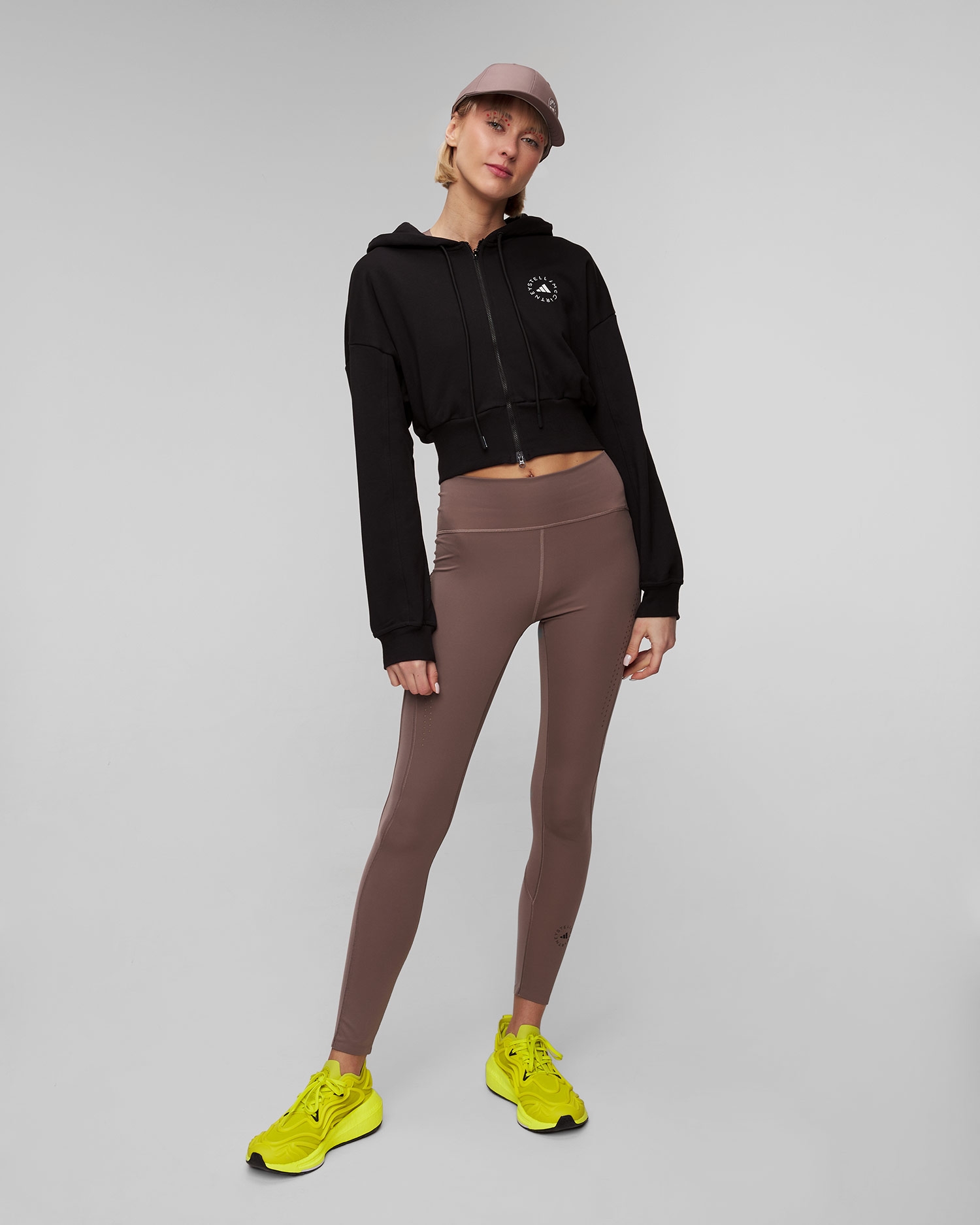 Dámská černá mikina Adidas by Stella McCartney ASMC Crop Hoodie