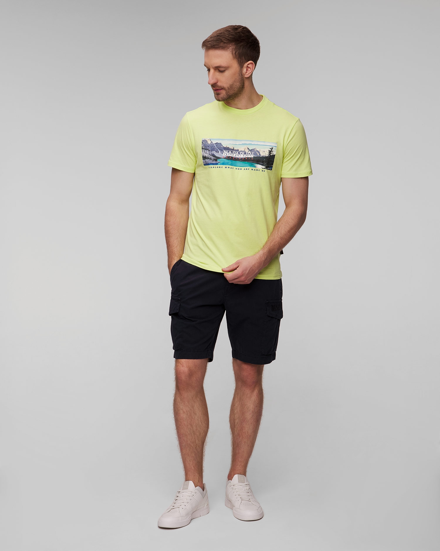 Tmavě modré pánské šortky Napapijri N-Deline