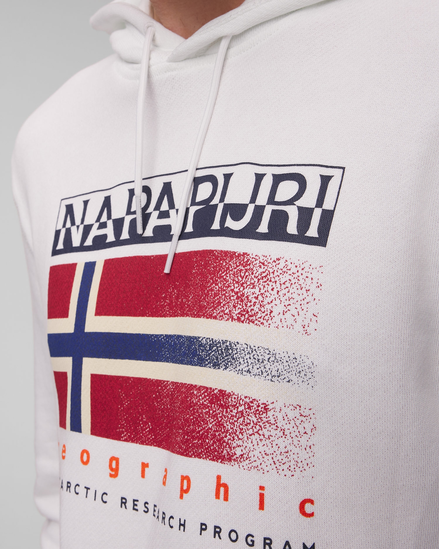 Bílá pánská mikina s kapucou Napapijri B-Kreis H