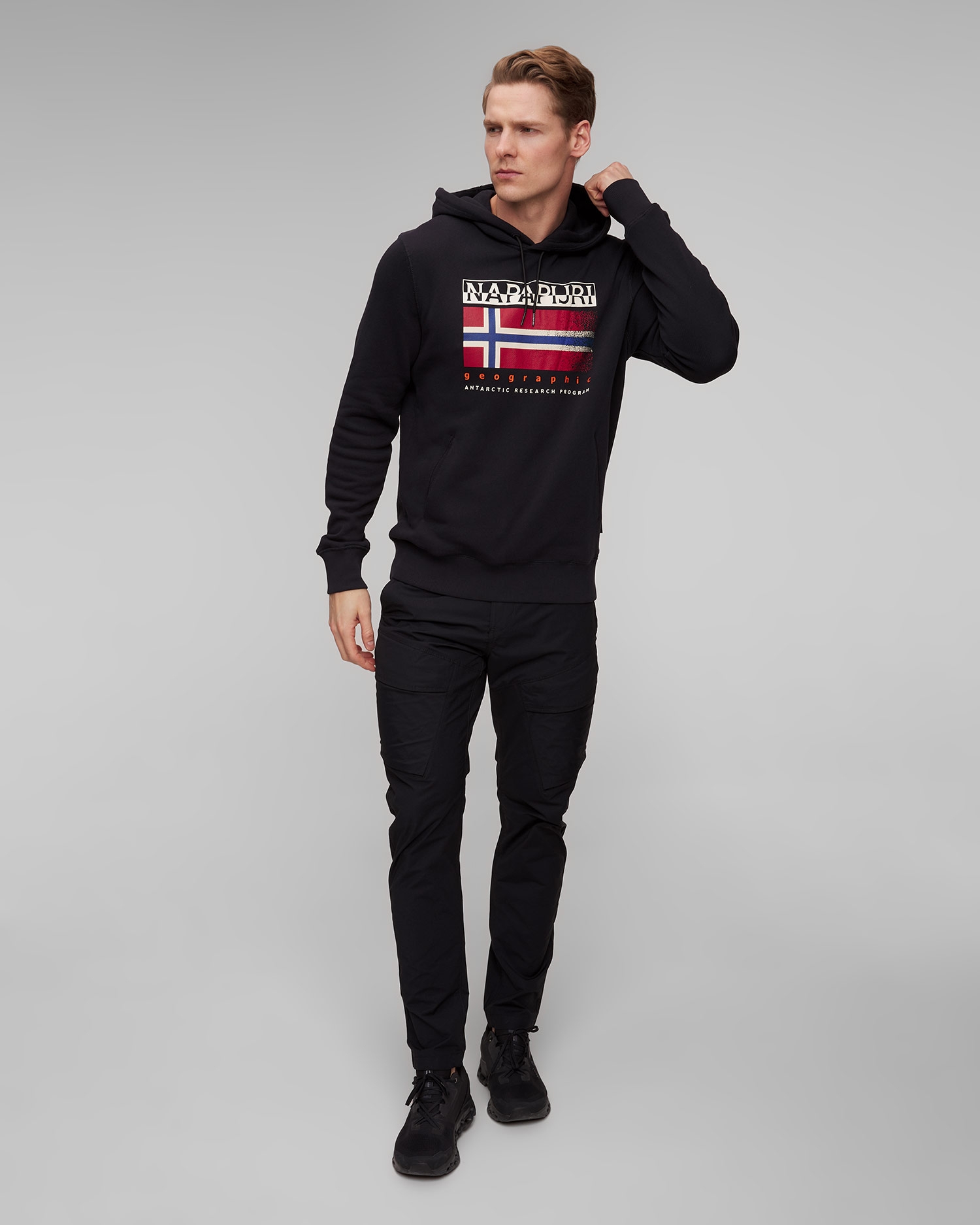 Černá pánská mikina s kapucou Napapijri B-Kreis H