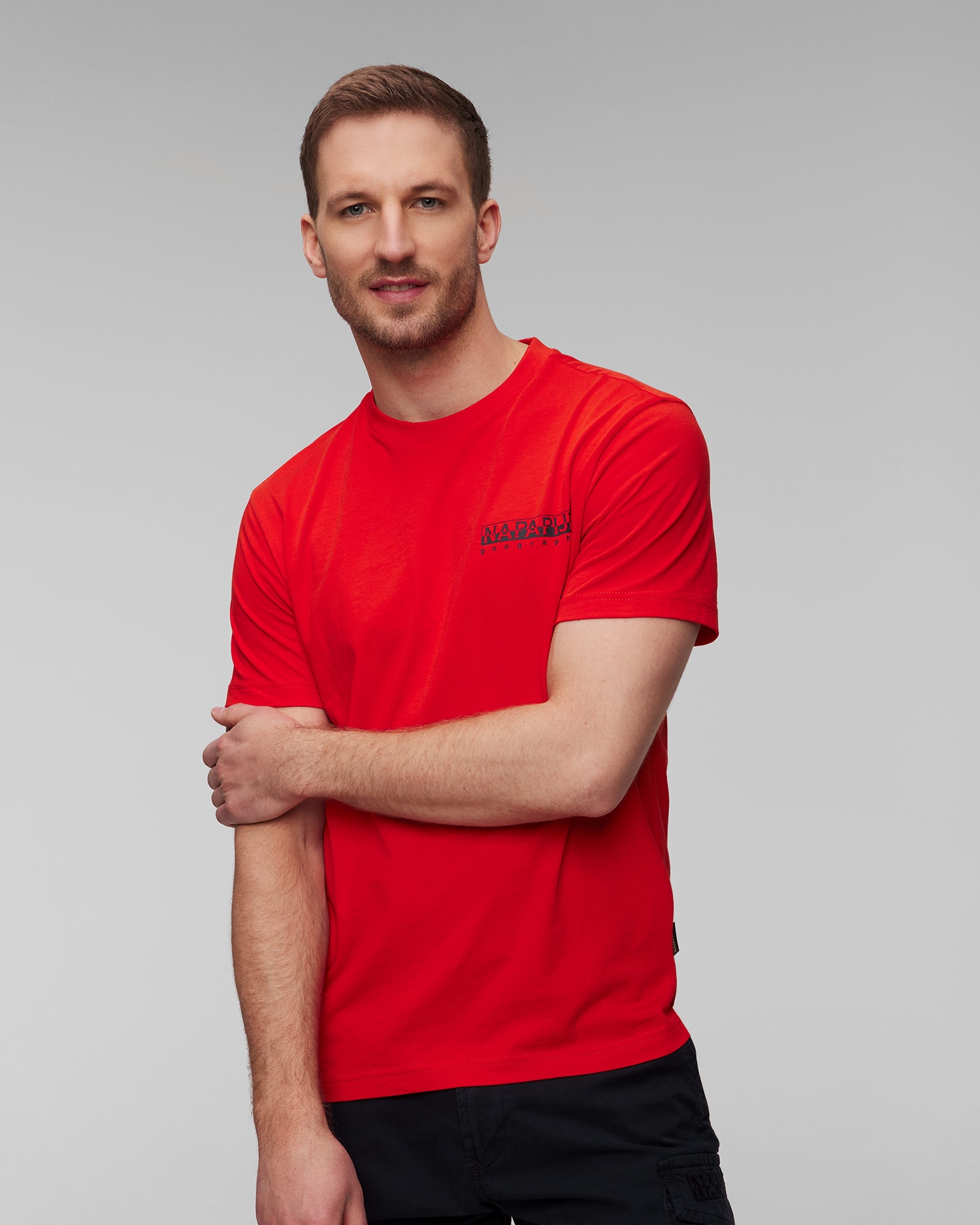 Oranžové pánské tričko Napapijri S-Tahi