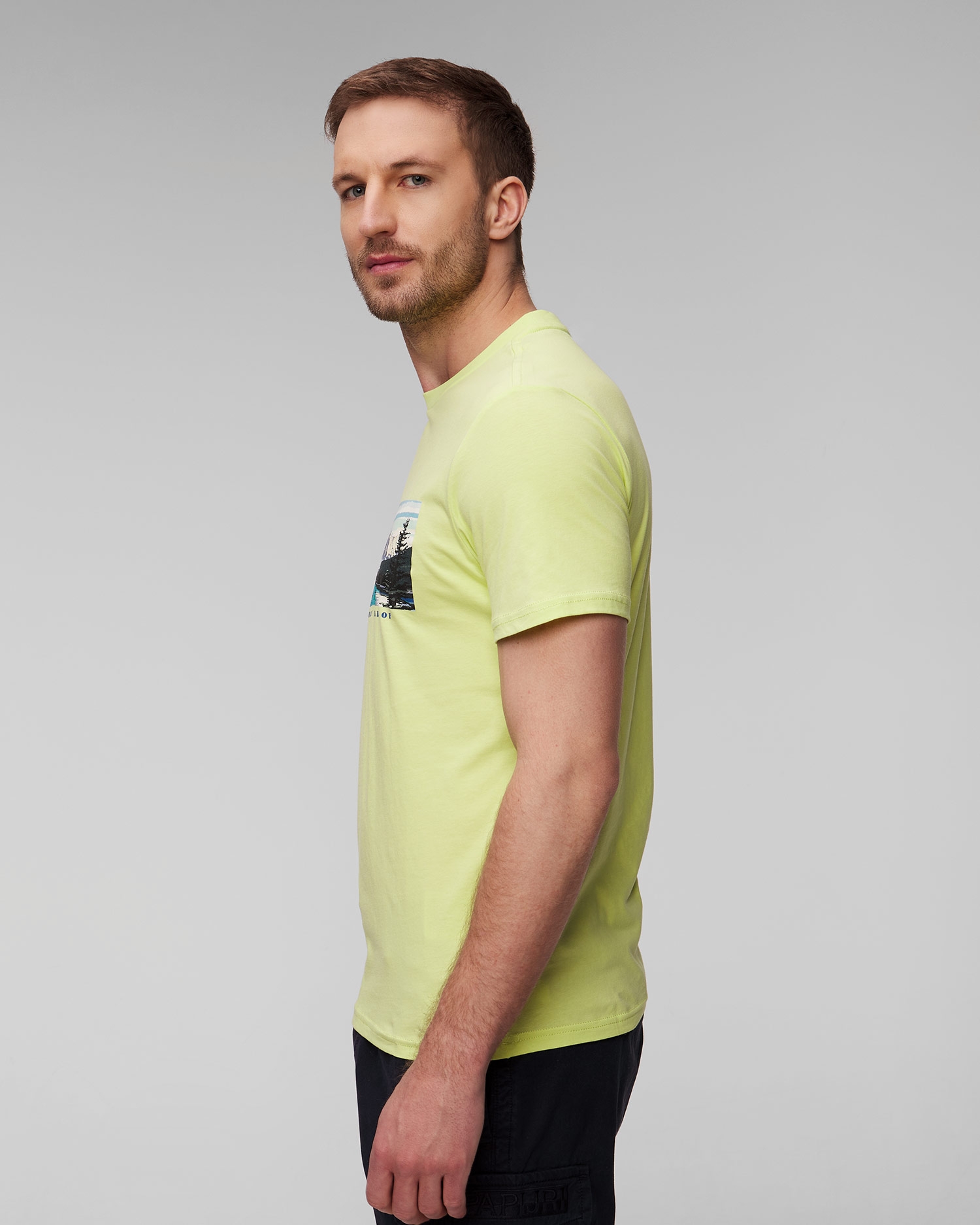 Žluté pánské tričko Napapijri S-Canada