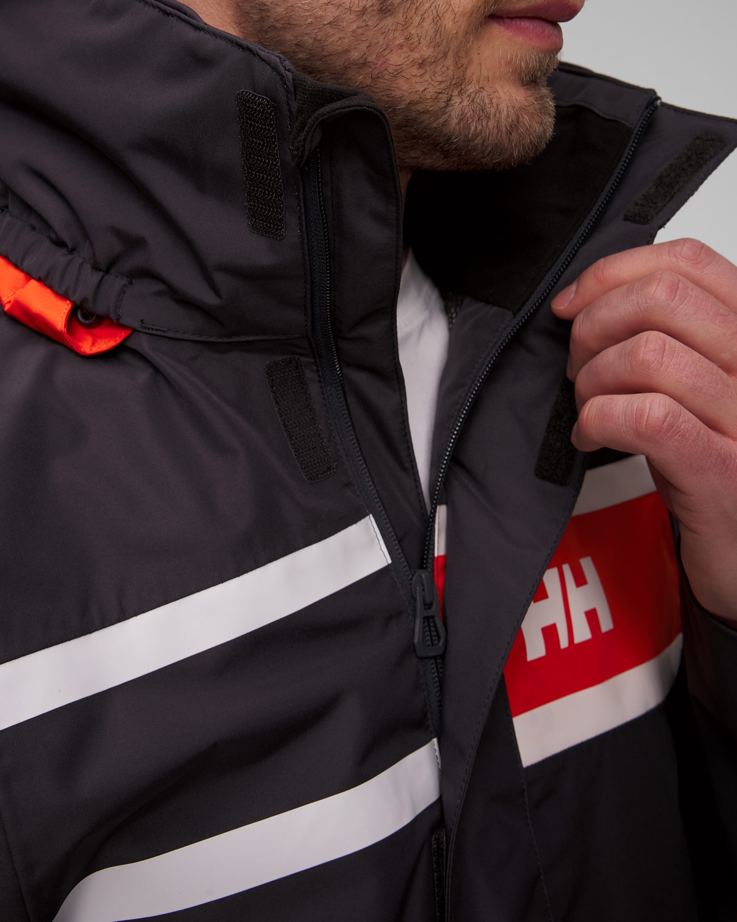 Šedá pánská jachtařská bunda Helly Hansen Salt Inshore Jacket