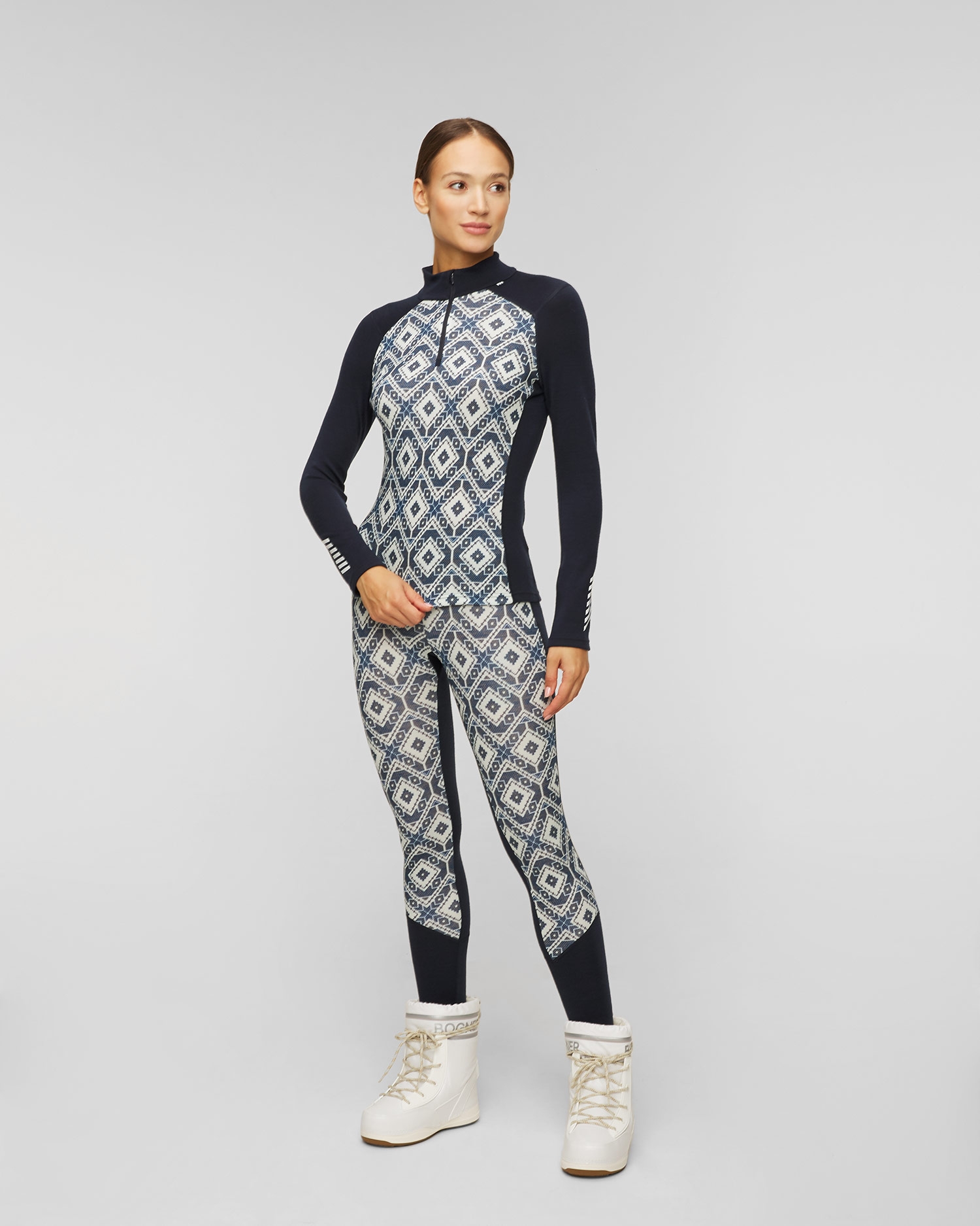 Leginsy termoaktywne damskie Helly Hansen W Lifa Merino Midweight Graphic Pant