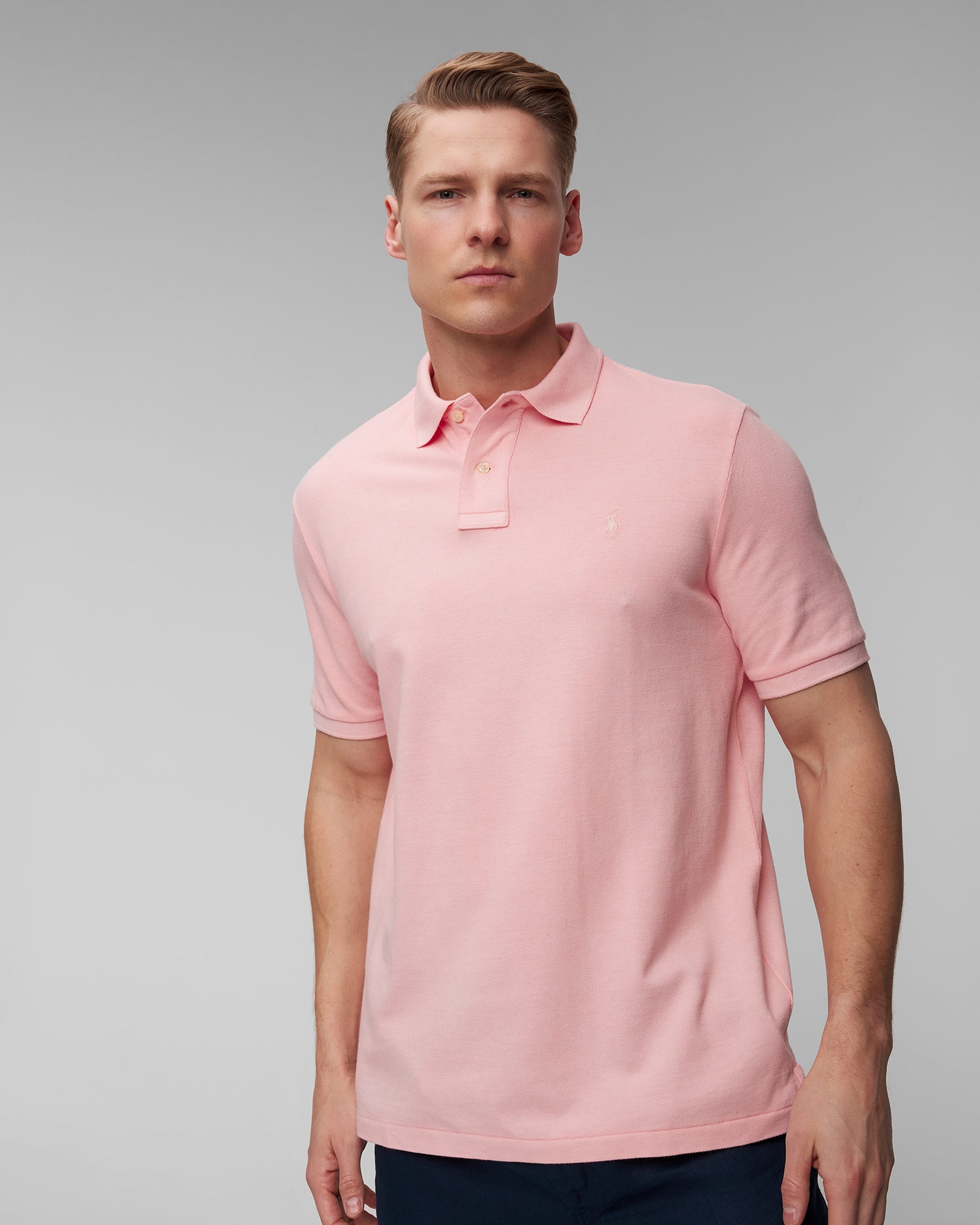 Růžová pánská polokošile Polo Ralph Lauren